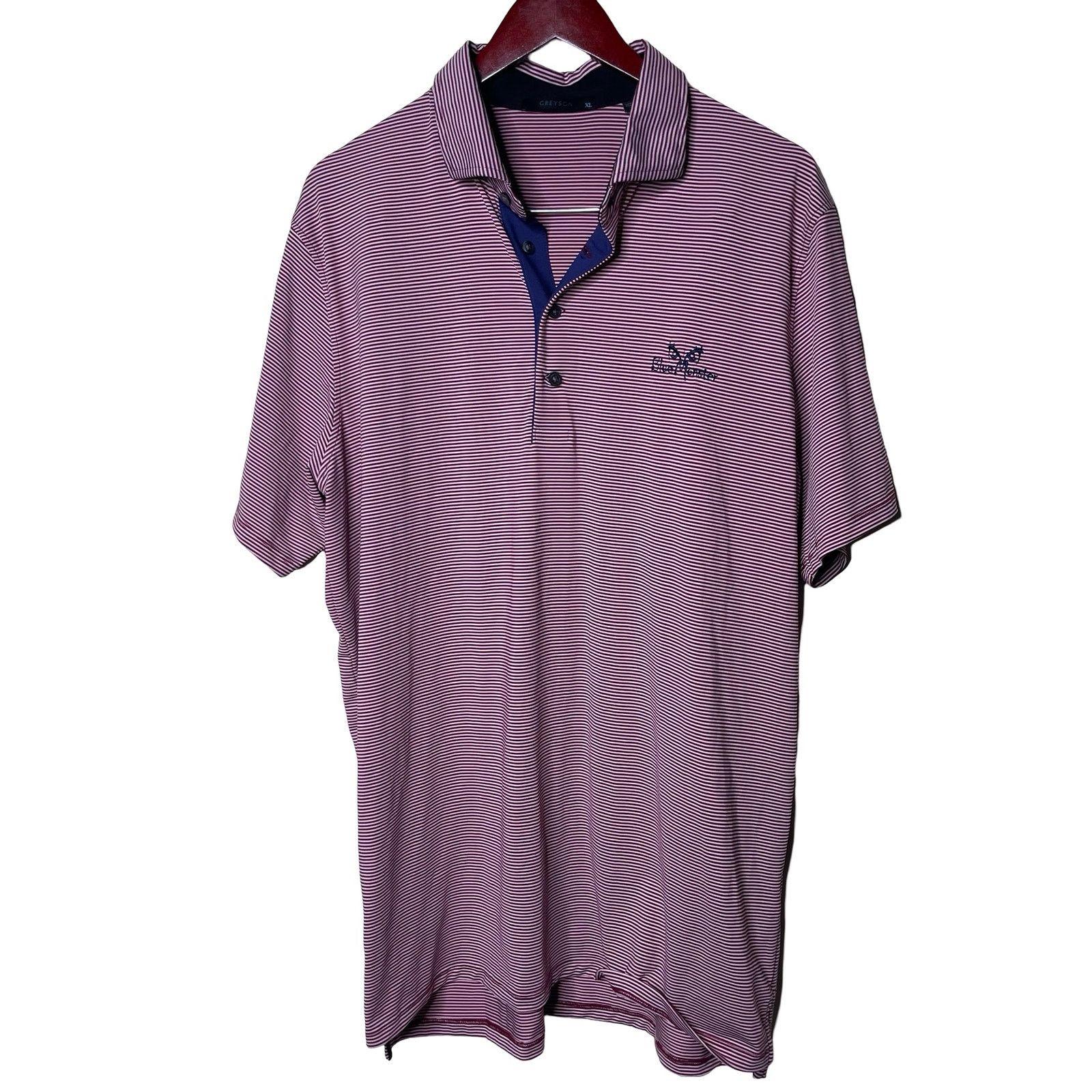 Other GREYSON Golf Polo Shirt XL red Striped Performance Size US XL / EU 56 / 4 - 1 Thumbnail