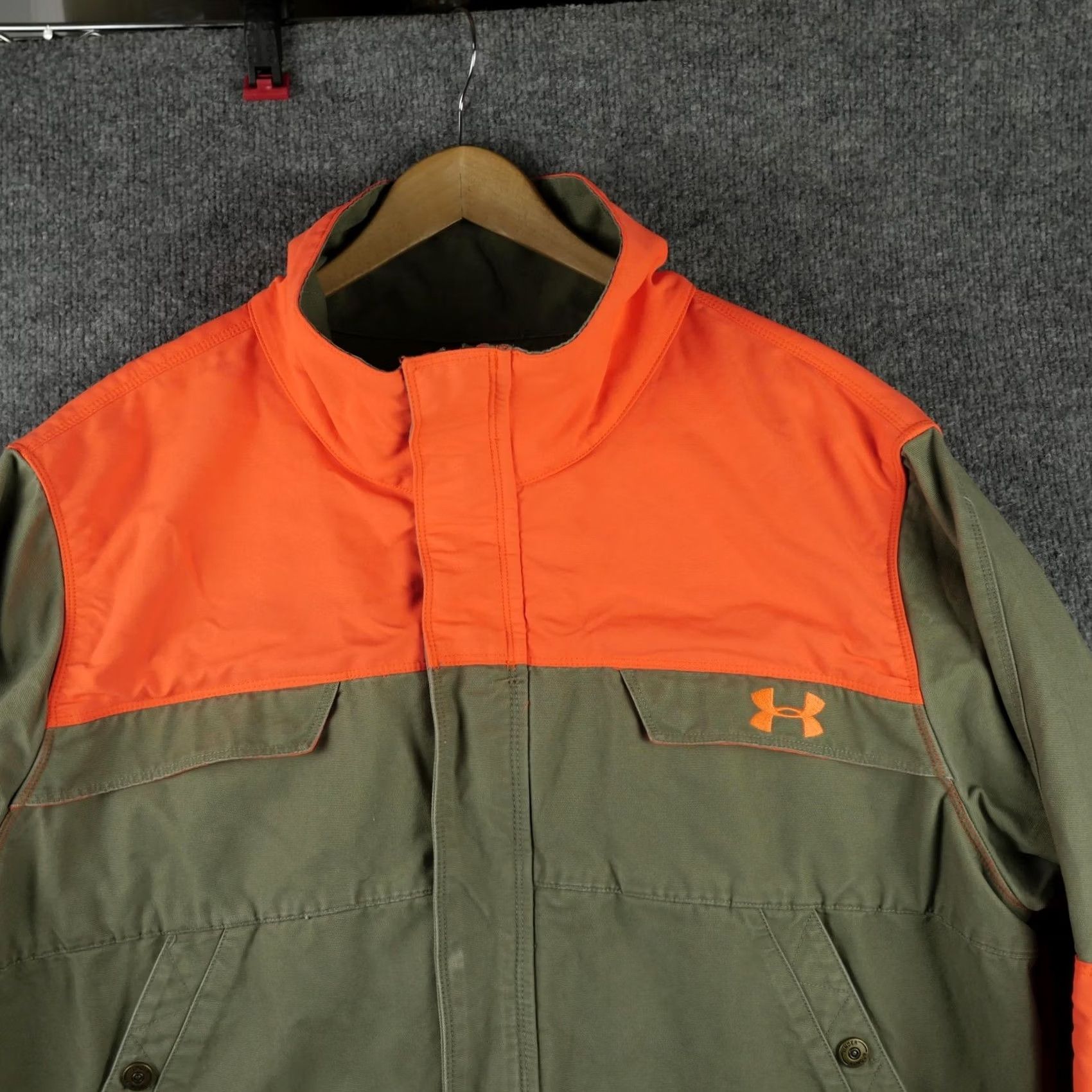 Under Armour Under Armour Jacket Mens 2XL Green Orange Storm 1 Hunting Parka Shooting High Vis Water Resistant All Seasons Camouflage Navy? Size US XXL / EU 58 / 5 - 2 Thumbnail