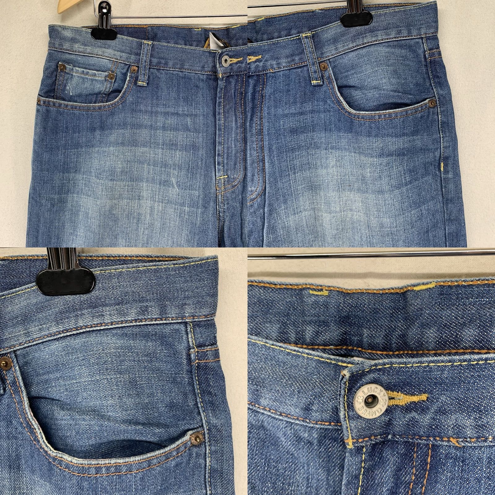 Lucky Brand VINTAGE Lucky Brand Men's Jeans 38x29 Straight Leg Cotton Medium Wash 90s Preppy Size US 38 / EU 54 - 8 Thumbnail