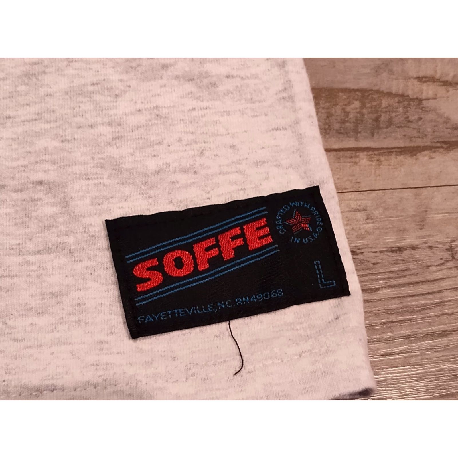 Soffe VINTAGE Soffe Gray Short Sleeve V-Neck T-Shirt USMC 90s Sz L Made in USA Unisex Adults Size US L / EU 52-54 / 3 - 2 Thumbnail