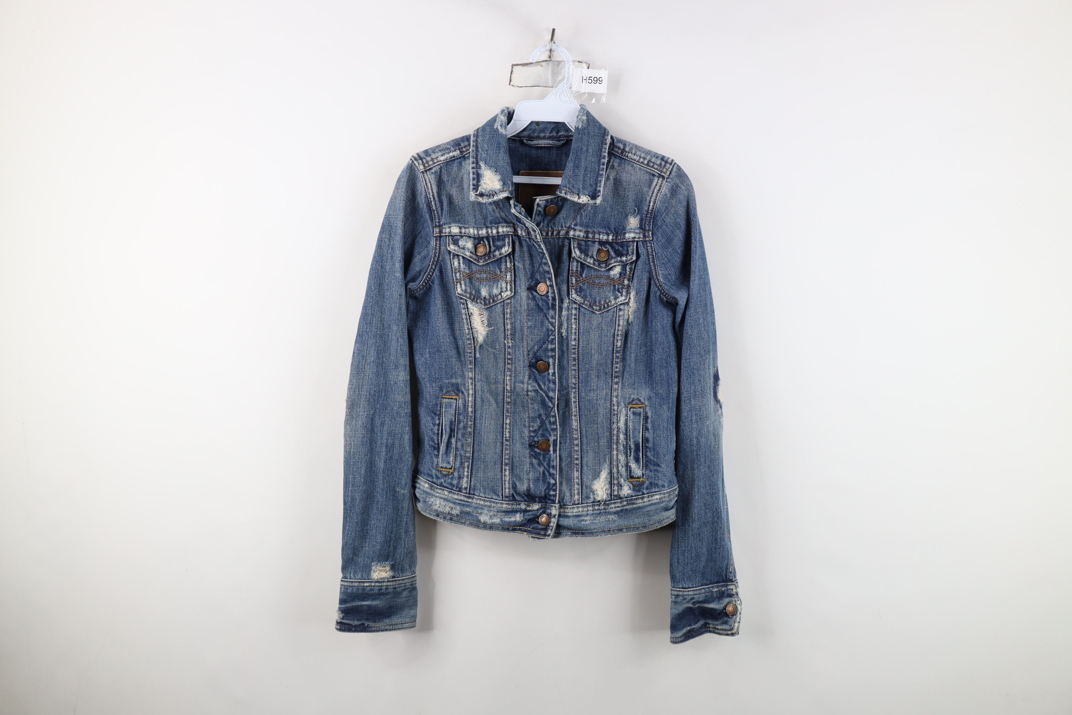 Abercrombie & Fitch Vintage 90s Y2K Abercrombie & Fitch Denim Trucker Jacket Size S / US 4 / IT 40 - 1 Thumbnail
