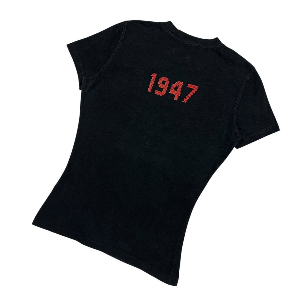 Dior Vtg🔥2003 Christian Dior J’ADORE Big Logo Red Black Studs Tee Size XS / US 0-2 / IT 36-38 - 14 Thumbnail