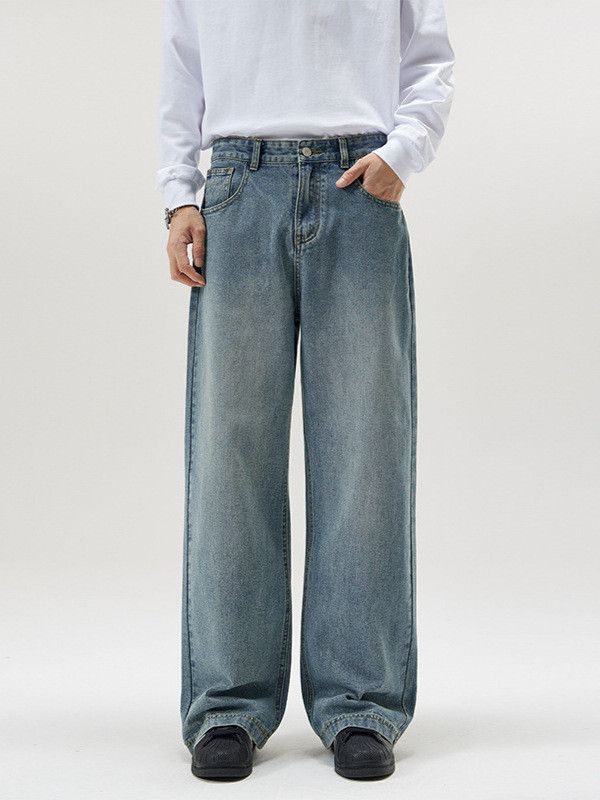 Japanese Brand Washed Vintage Light Blue Versatile Jeans Size US 32 / EU 48 - 2 Thumbnail