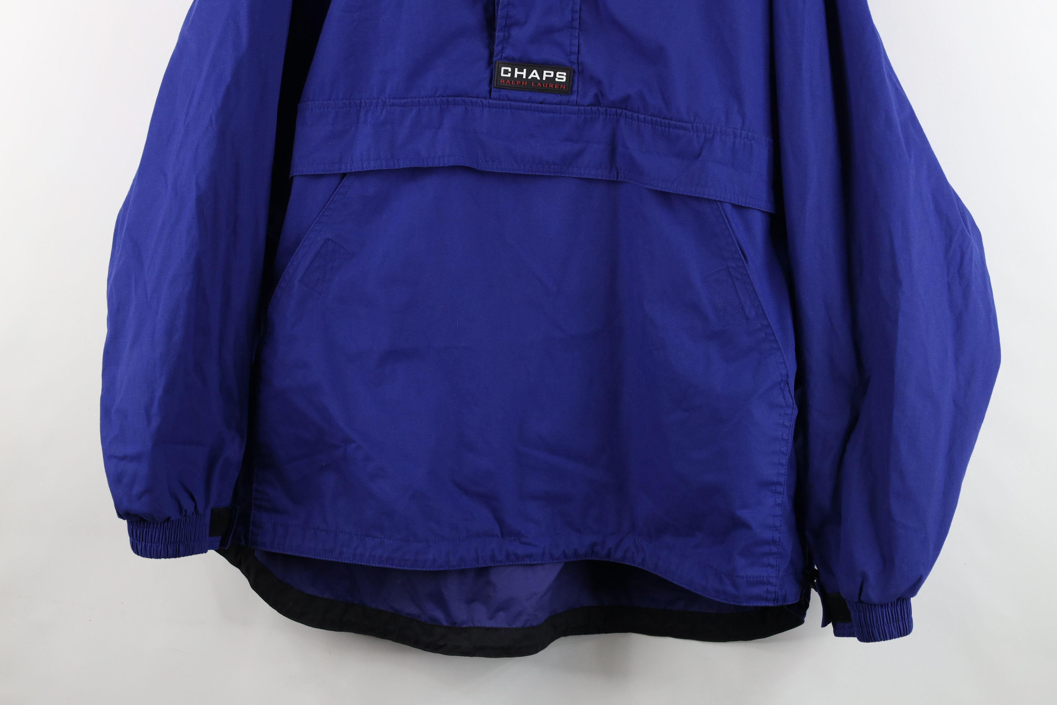 Ralph Lauren × Vintage Vintage 90s Chaps Ralph Lauren Hooded Anorak Jacket Blue Size US L / EU 52-54 / 3 - 3 Thumbnail