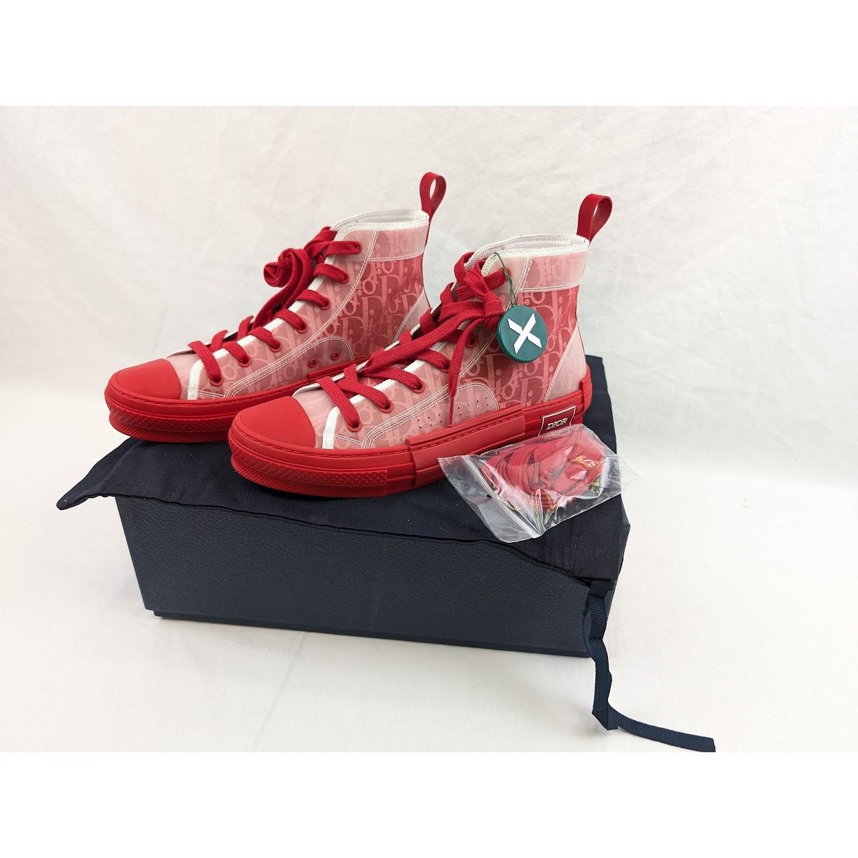 Dior o1rshd1 B23 High-Top Oblique Sneakers in Bordeaux/Ro Size US 8 / EU 41 - 22 Thumbnail