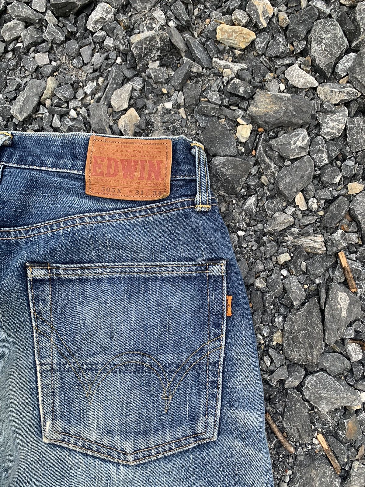 Kapital VINTAGE EDWIN 505X SELVEDGE JAPANESE DISTRESSED DENIM Size US 31 - 15 Thumbnail