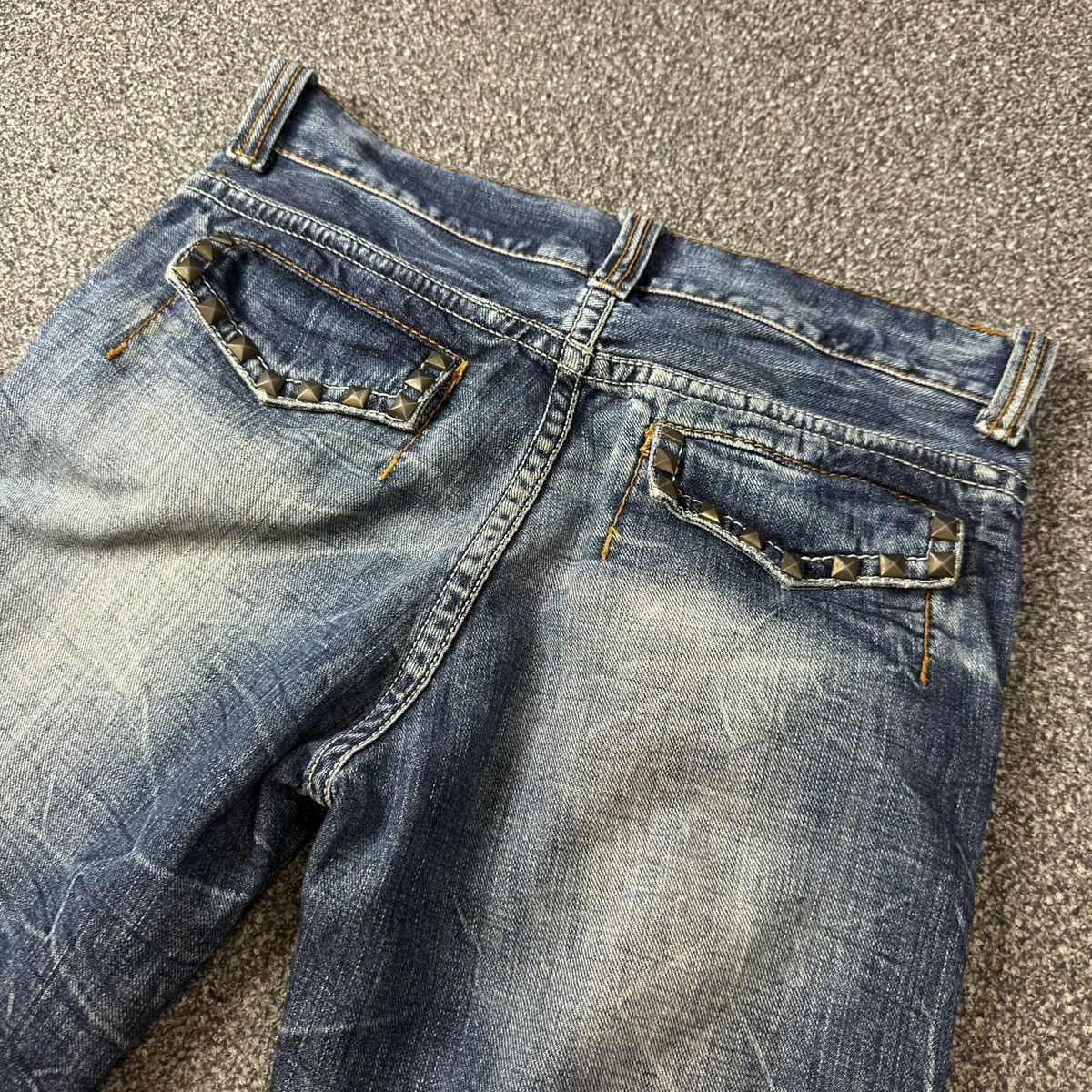 Le Grande Bleu (L.G.B.) 90s Flared Studded Opium Studio PR Denim Undercover Style Size US 32 / EU 48 - 11 Thumbnail
