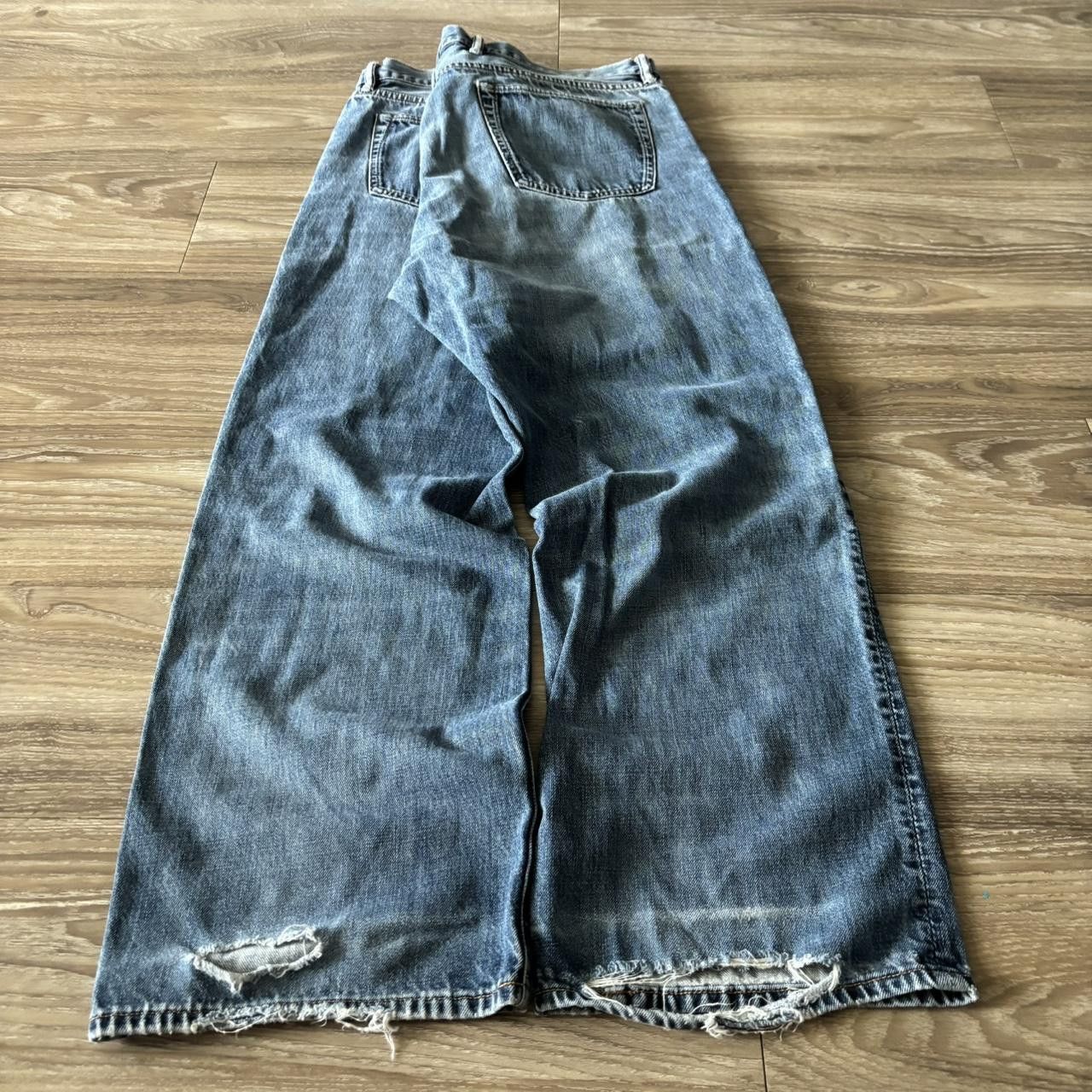Gap Crazy Vintage Y2K/2000s Baggy Grunge Gap Medium Wash Skater Denim Jeans! 40x30 Size US 40 / EU 56 - 4 Thumbnail
