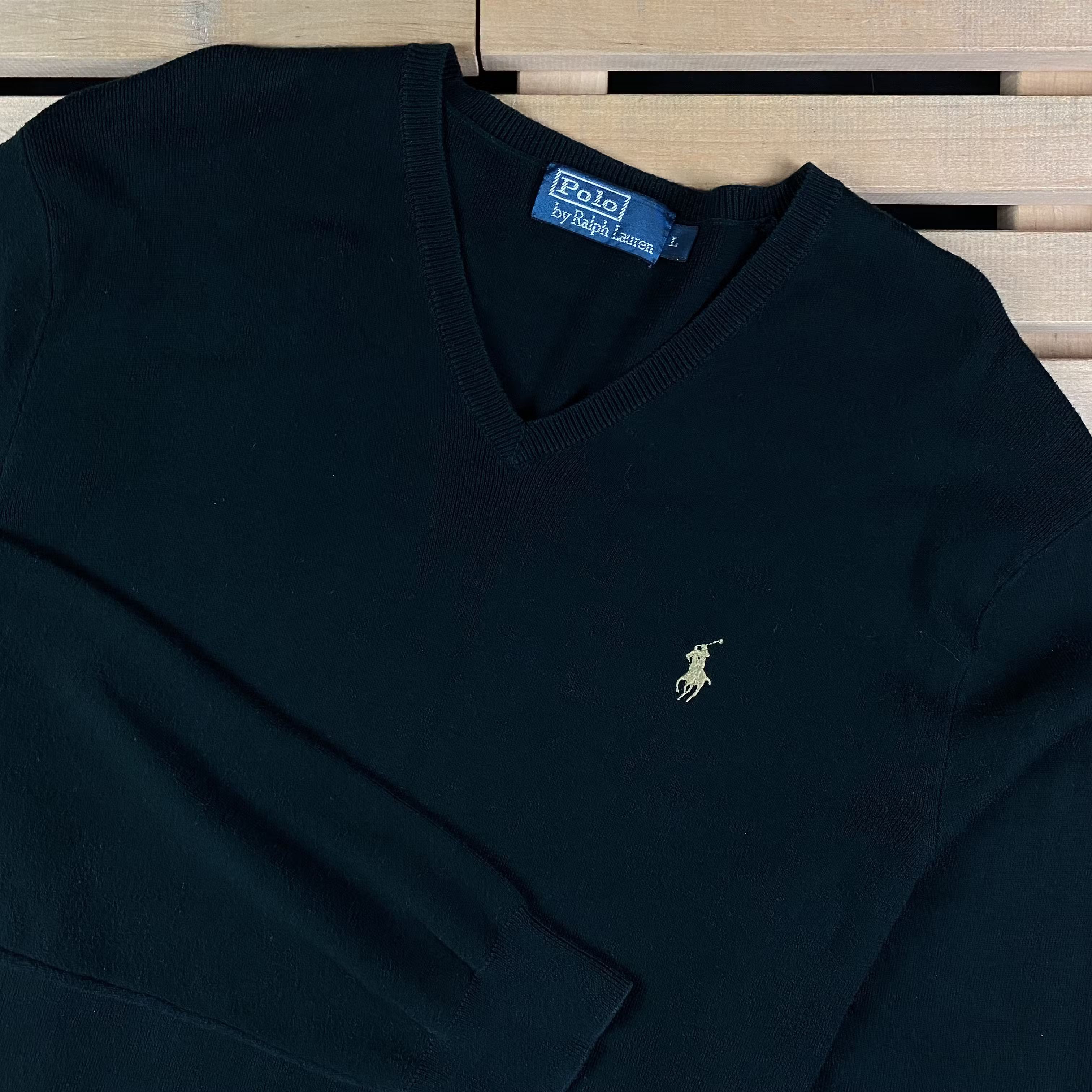Polo Ralph Lauren × Ralph Lauren × Vintage Mens Jumper V Neck Polo Ralph Lauren Vintage Size L Size US L / EU 52-54 / 3 - 2 Thumbnail