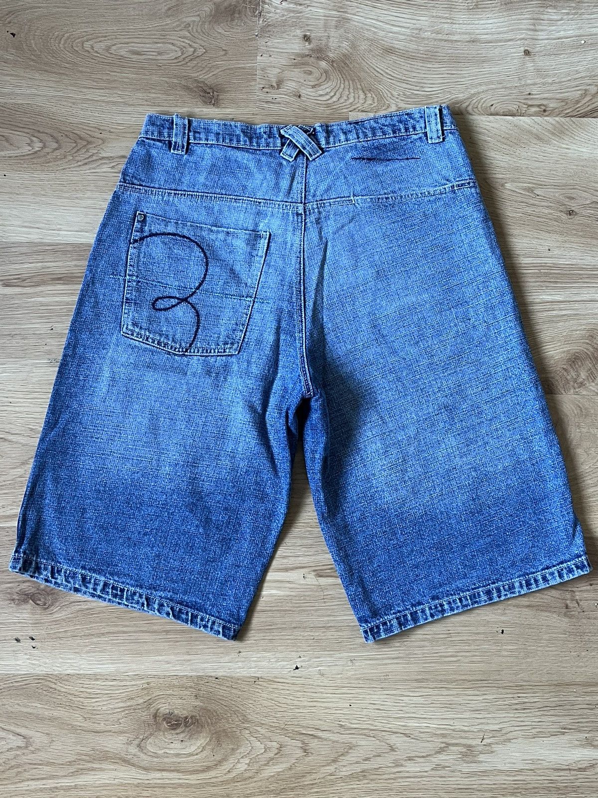 JNCO × Southpole Jorts Shorts Baggy Faded Blue Jeans Vintage Lot 29 Size US 34 / EU 50 - 6 Thumbnail