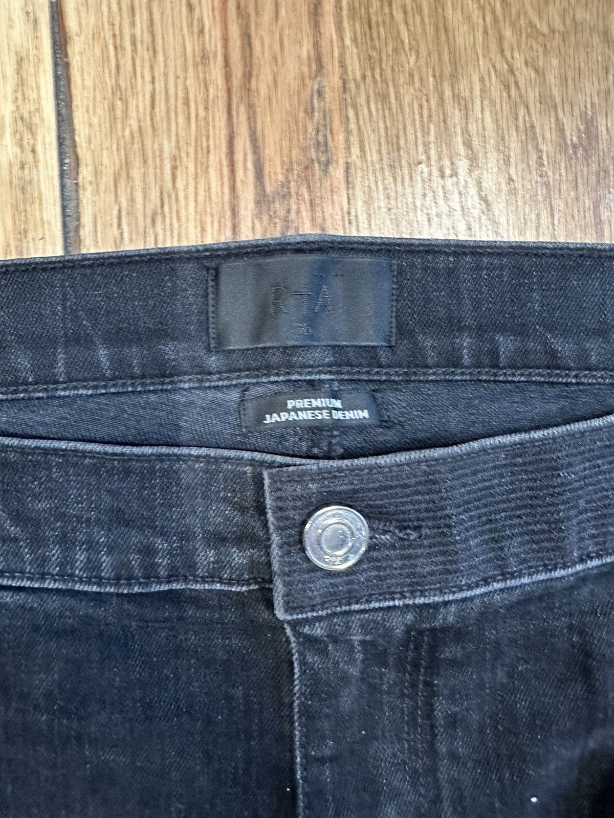 Rta RTA Sinners Plain Black Denim Jeans Sz 36 Size US 36 / EU 52 - 3 Thumbnail