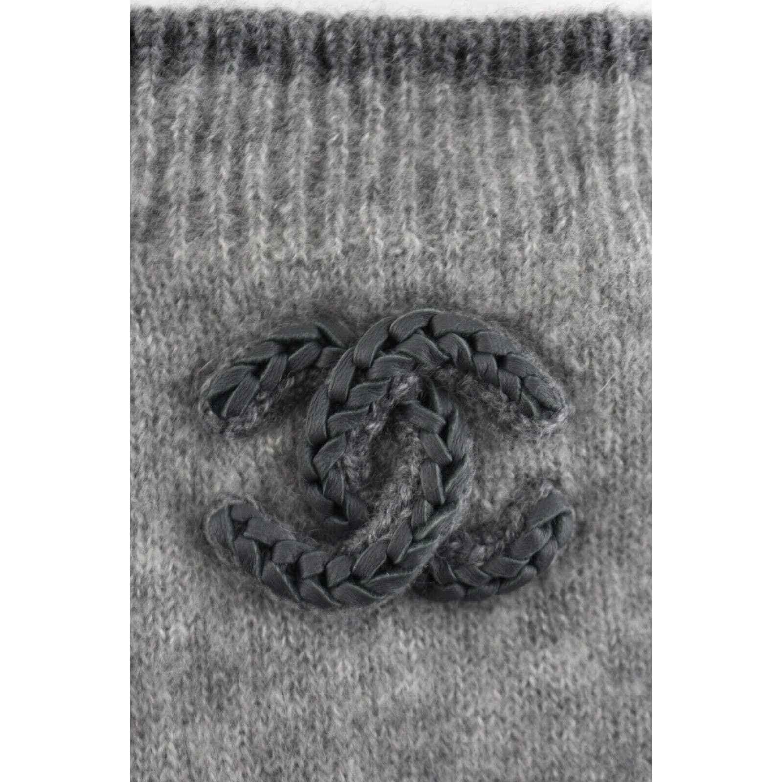 Chanel Chanel Silk CC Calfskin Leather Braided Logo 5 Finger Gloves Size ONE SIZE - 2 Thumbnail