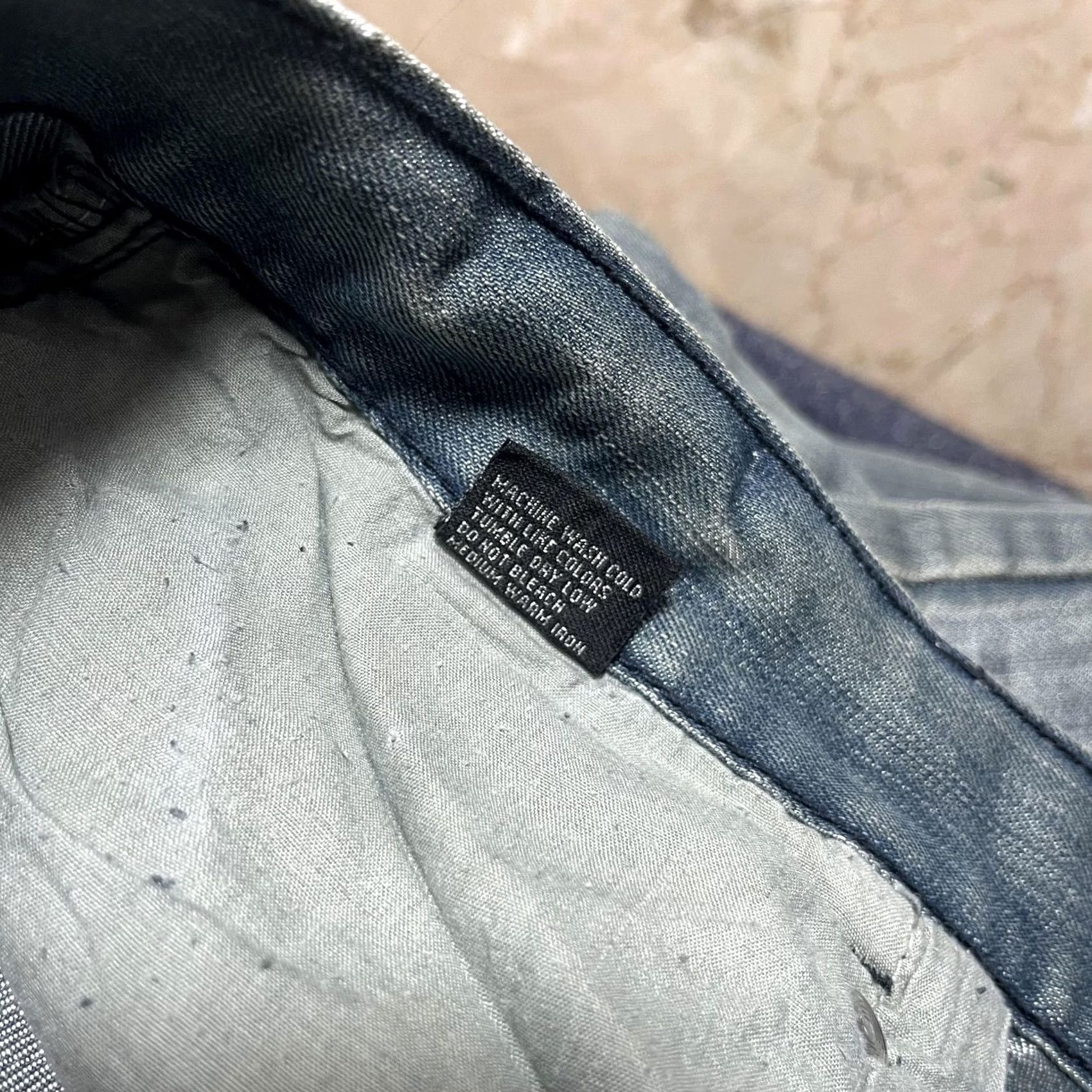 Vintage F.U.S.A.I. Jeans Mens 36x30 Light Wash Blue Regular Straight Distressed Denim Cotton Polyester Zip Fly button Men Size US 36 / EU 52 - 5 Thumbnail