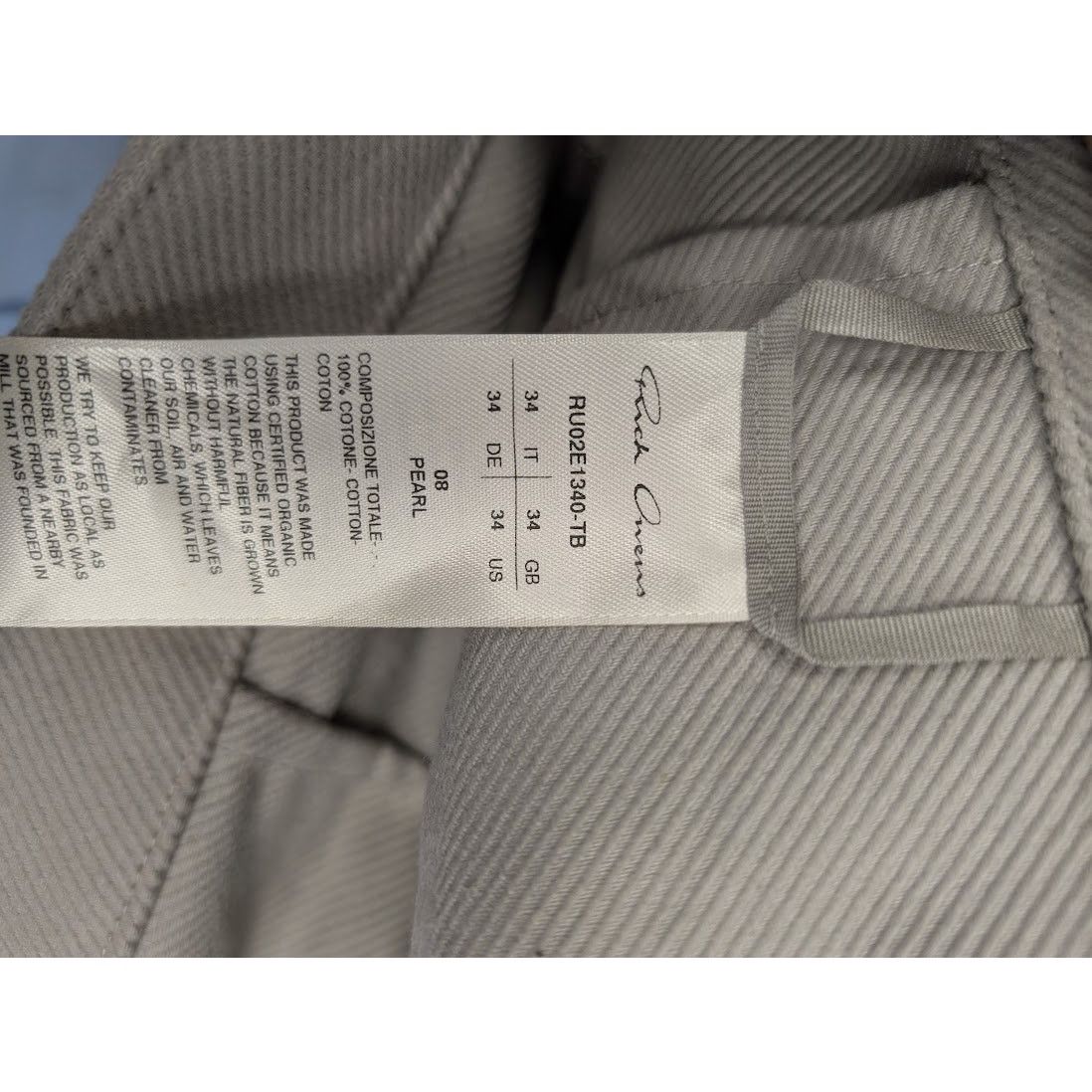 Rick Owens o1rshd1 Double Cargo Pants in Pearl Size US 34 / EU 50 - 12 Thumbnail