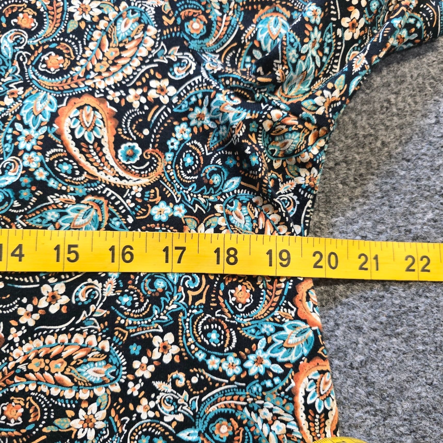 J. Jill J Jill Top Womens L Black Green Paisley Pima Cotton Long Sleeve Casual Shirt Size L / US 10 / IT 46 - 5 Thumbnail