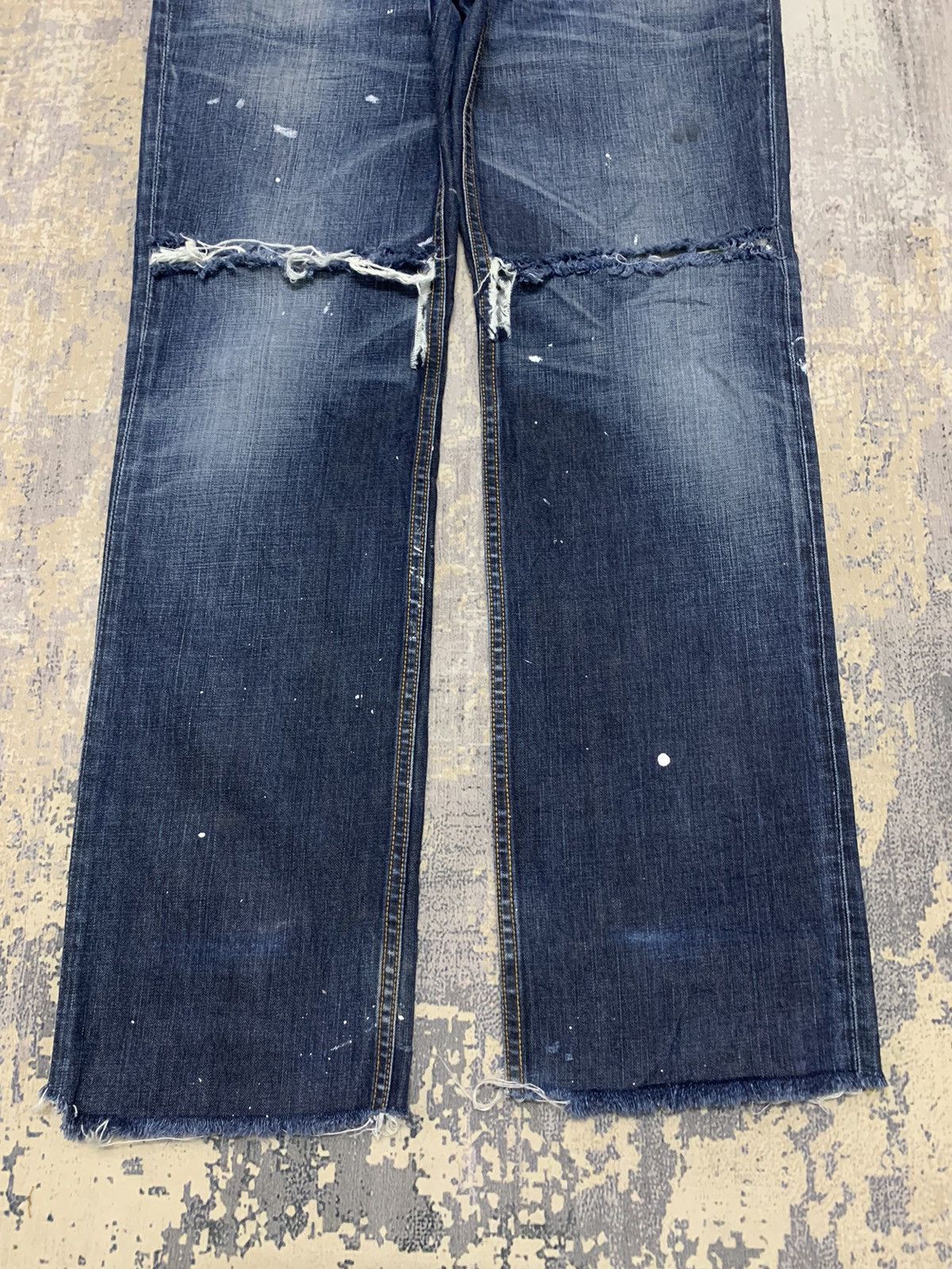 Levi's Levi’s 502 Distressed Straight Leg Jeans – Vintage Denim Size US 34 / EU 50 - 4 Thumbnail