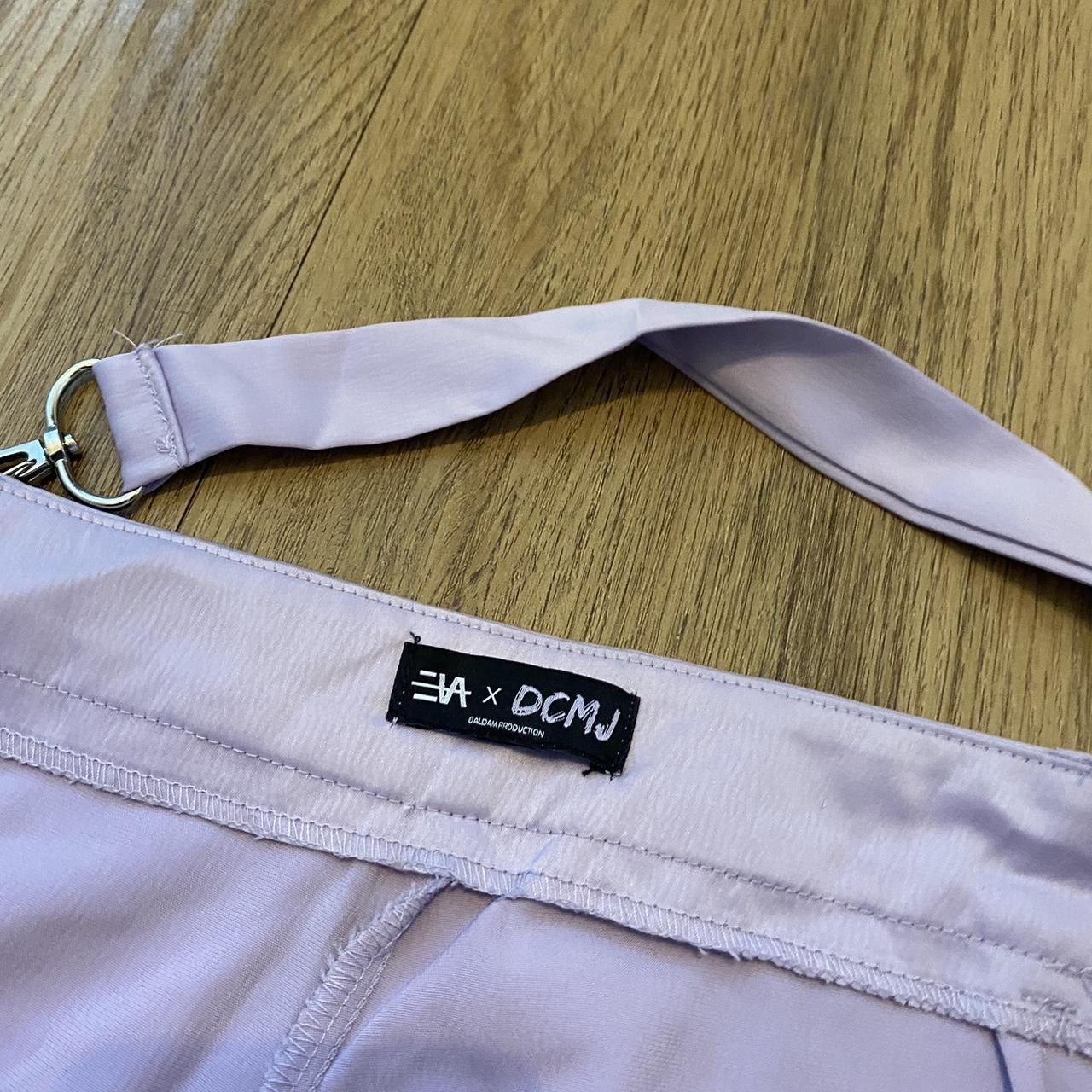 Jennifer Lopez Lilac cargo trousers with buckles and pockets - Size US 30 / EU 46 - 5 Thumbnail