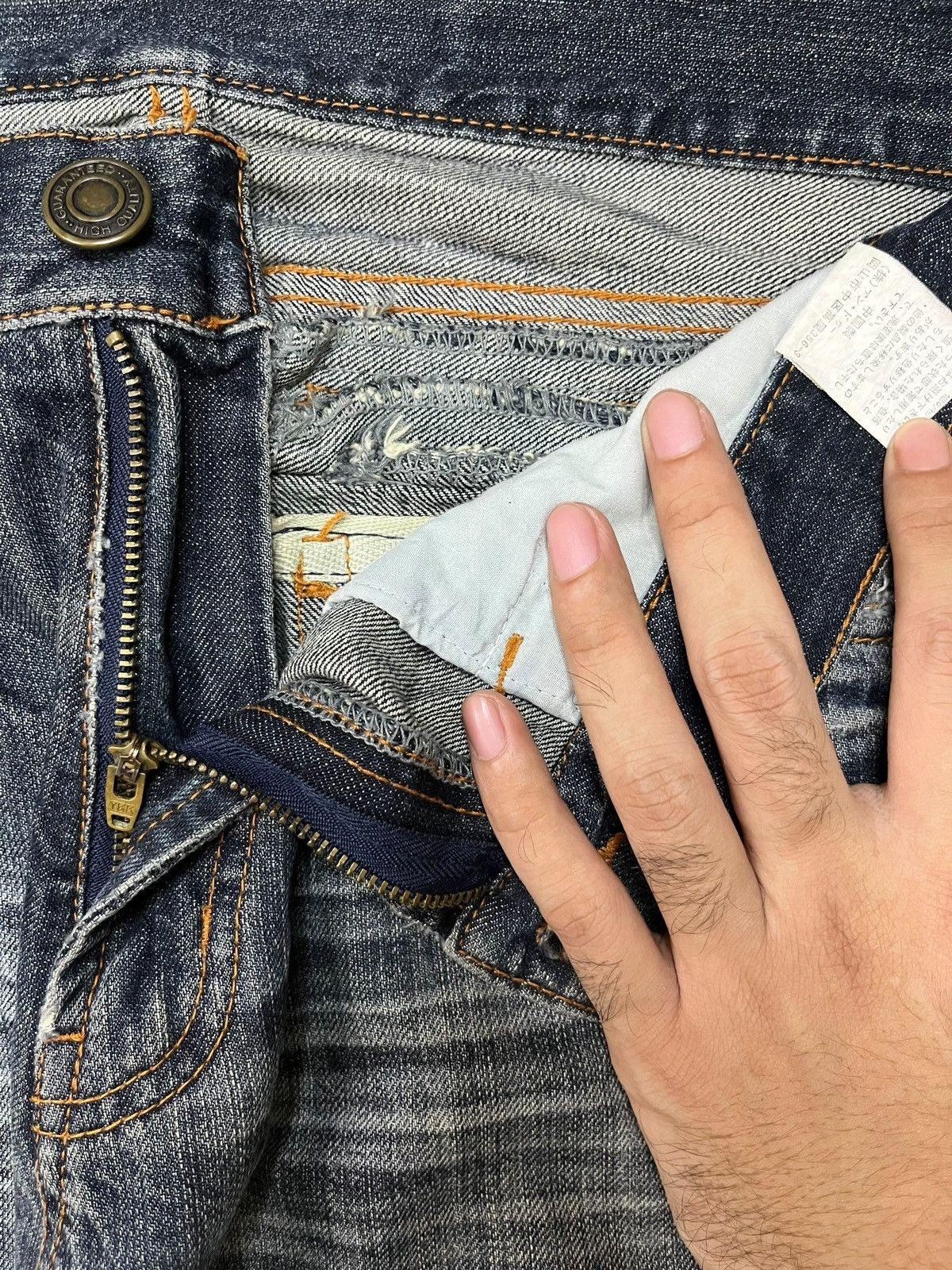 Japanese Brand Vintage Japanese Brand Distress Thunder Style Baggy Jeans Size US 32 / EU 48 - 10 Thumbnail