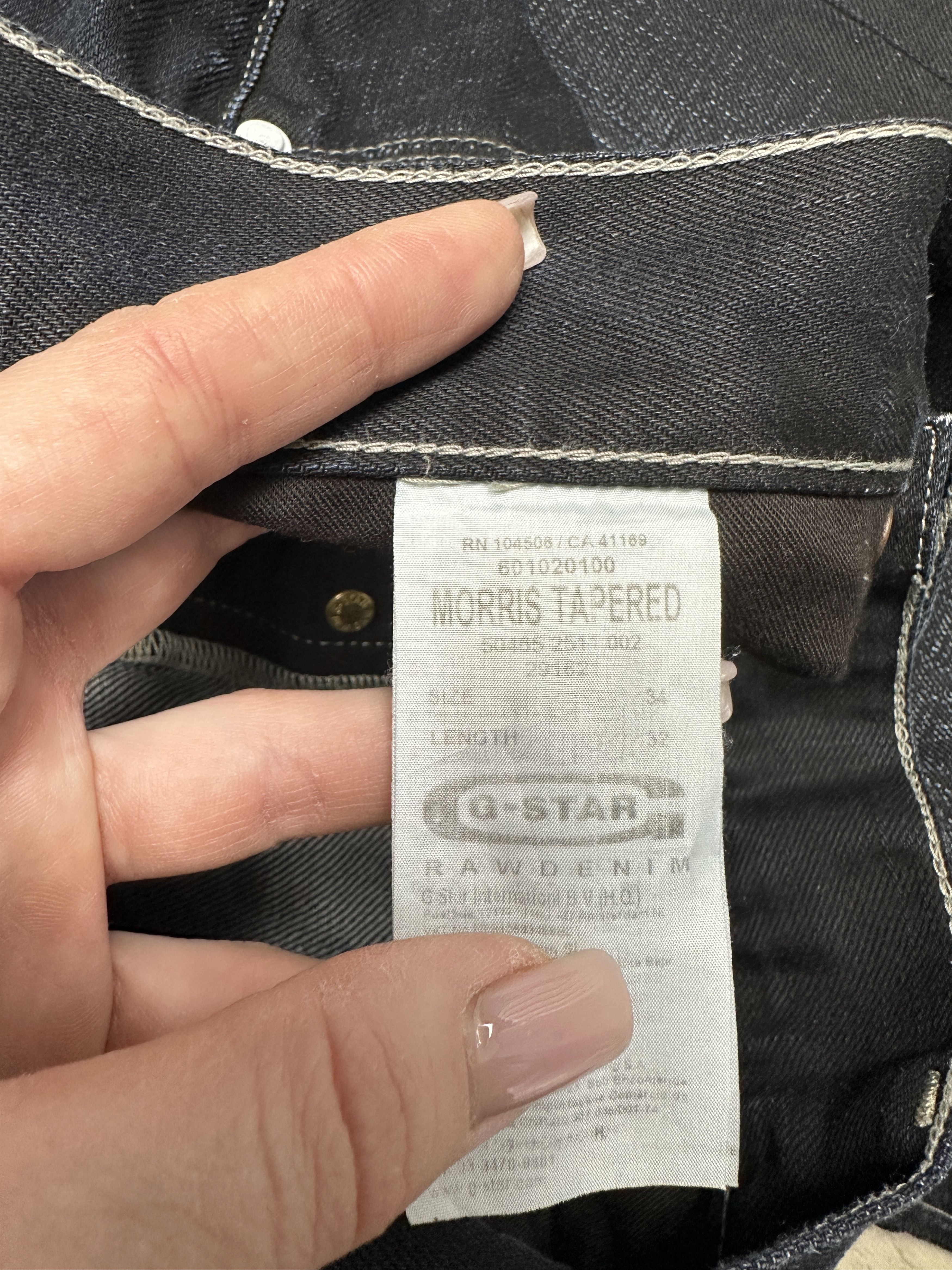 G-Star G Star Raw Mens Morris Tapered Denim Pants Jeans Size US 34 / EU 50 - 8 Thumbnail