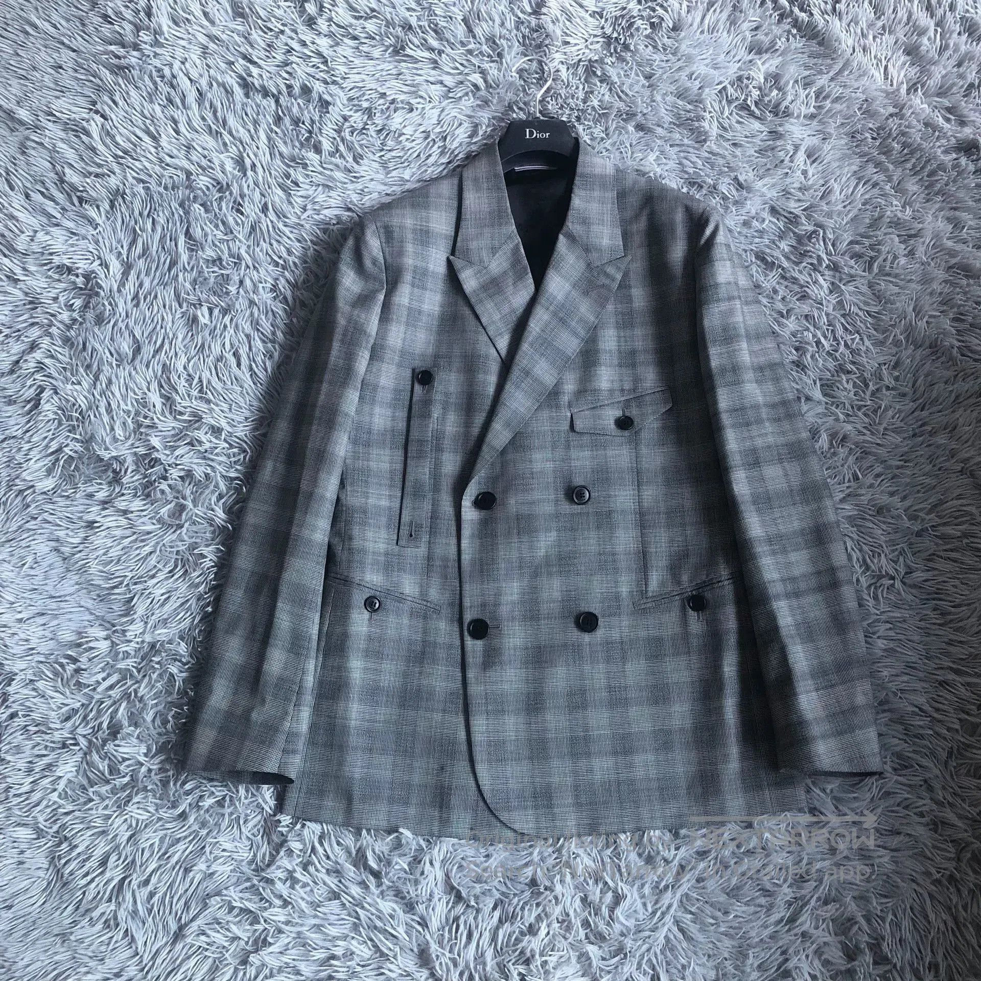 Dior Dior Homme 19SS Houndstooth Wool Blazer. Size US L / EU 52-54 / 3 - 1 Thumbnail