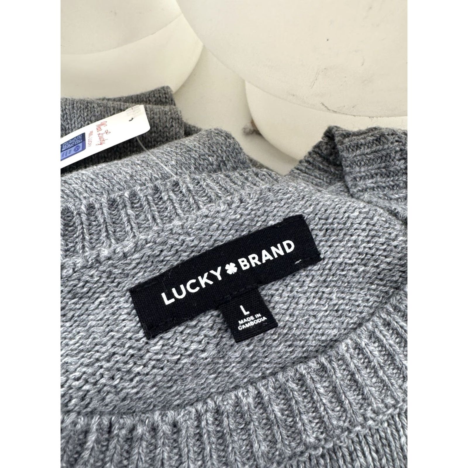 Lucky Brand LUCKY BRAND Ford Bronco - NEW w TAG Mens L Gray Sweater Shirt Pullover Long Sleeve Knit L Mens Size US L / EU 52-54 / 3 - 4 Thumbnail