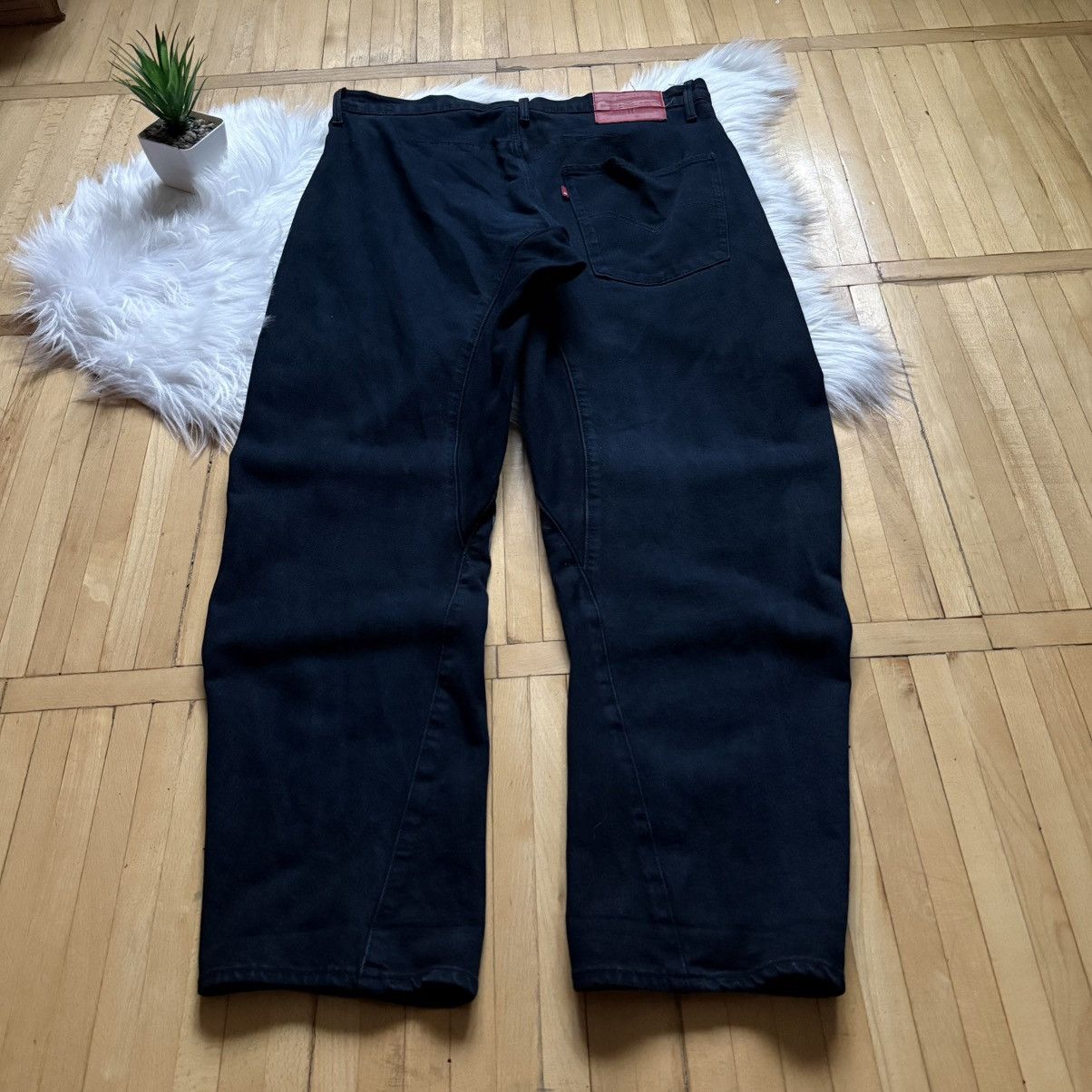 Levi's 📌 Vintage 00s Levi's Engineered Y2K Knee Printed Jeans Size US 32 / EU 48 - 16 Thumbnail