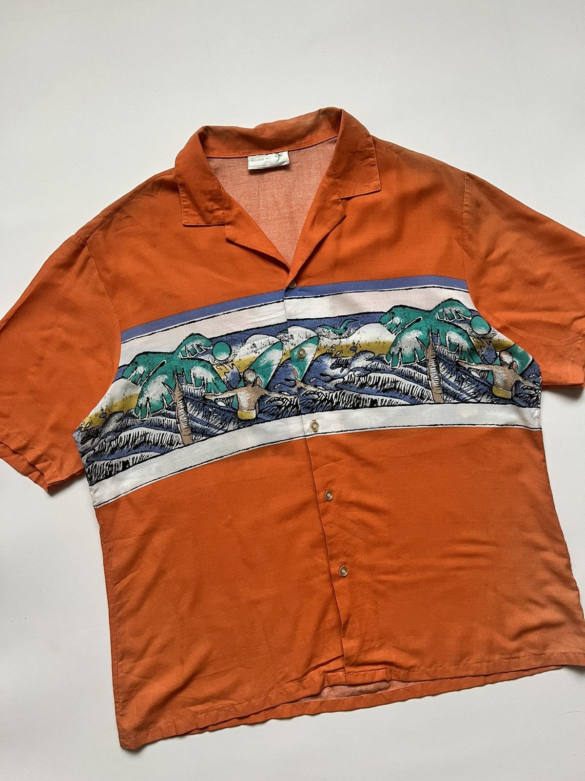 Vintage 1990s Hawaiian Shirt By Royale Air Size US XL / EU 56 / 4 - 7 Thumbnail