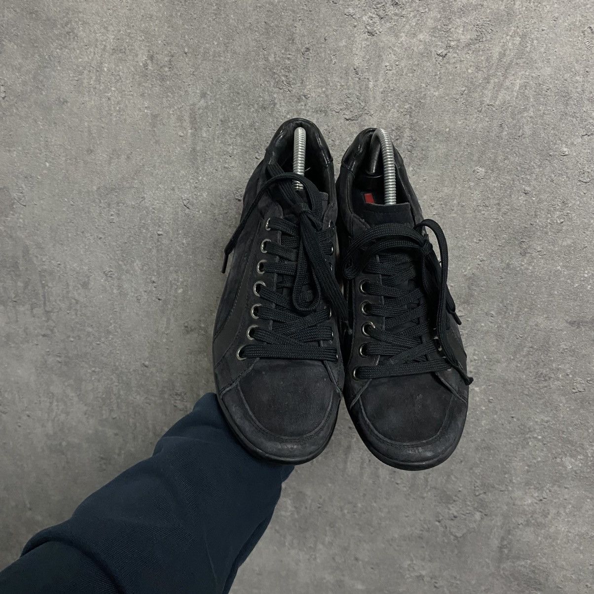 Prada Vintage Prada Shoes Trainers Slip On Sneakers Black Y2K Size US 5 / EU 37 - 3 Thumbnail