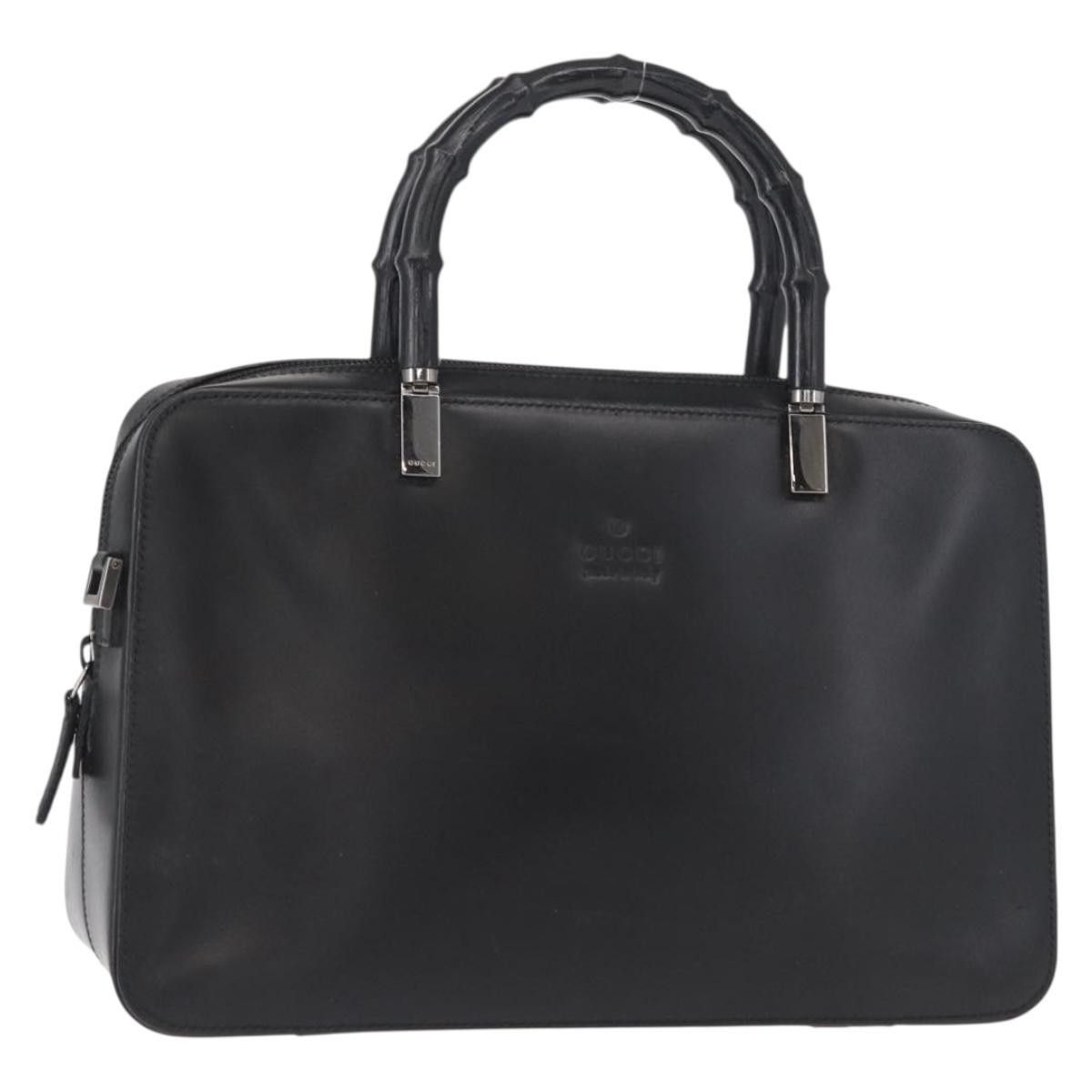 Gucci Gucci Vintage Bamboo Handle Bag Leather Size ONE SIZE - 1 Thumbnail