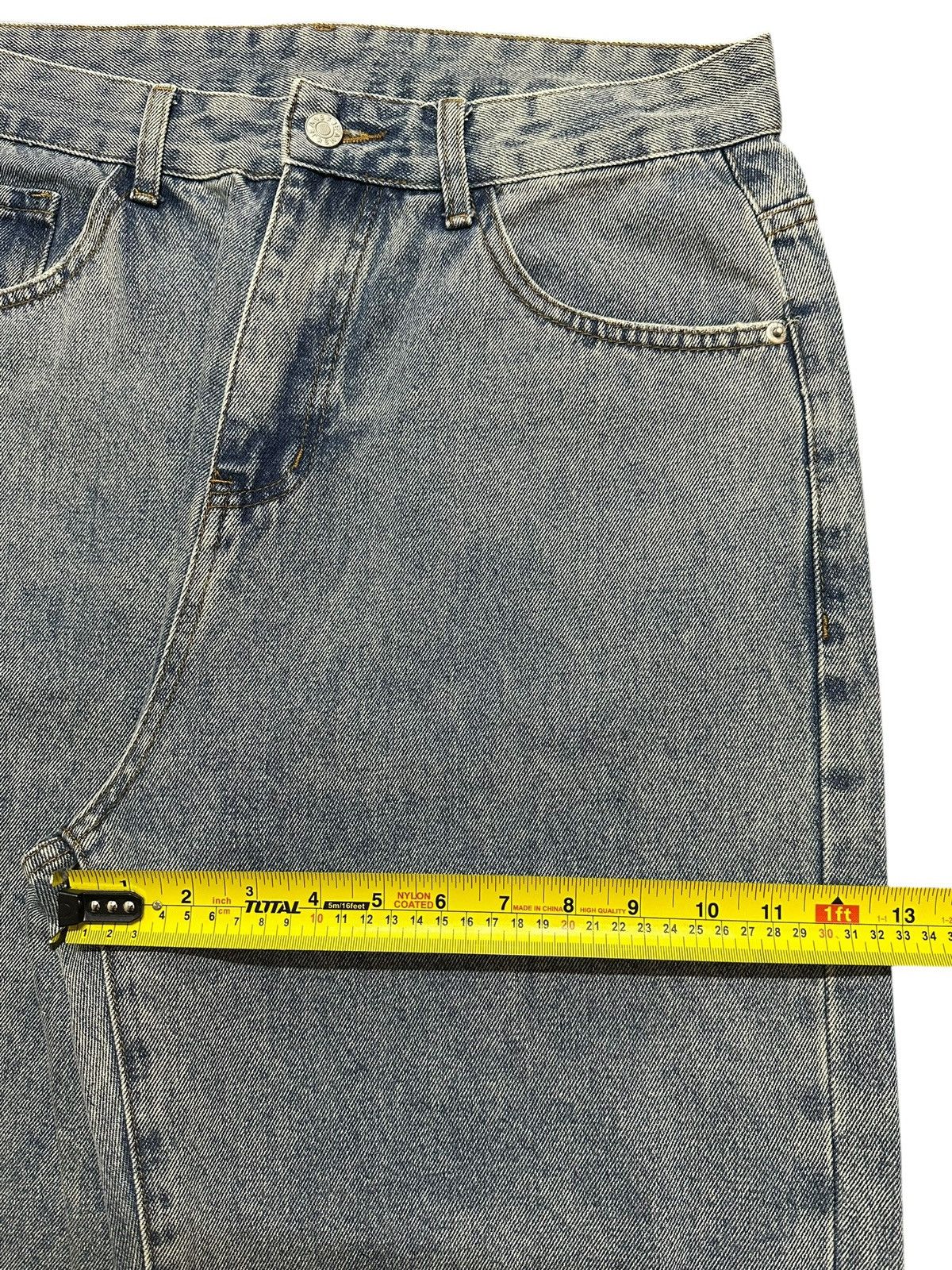 Japanese Brand Vintage Japanese Brand Blue Acid Wash Style Distressed Baggy Size US 32 / EU 48 - 15 Thumbnail