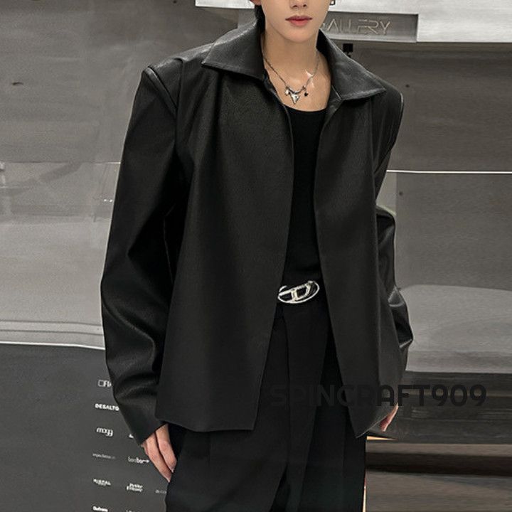 Other Black Faux Leather Jacket Size US M / EU 48-50 / 2 - 1 Thumbnail