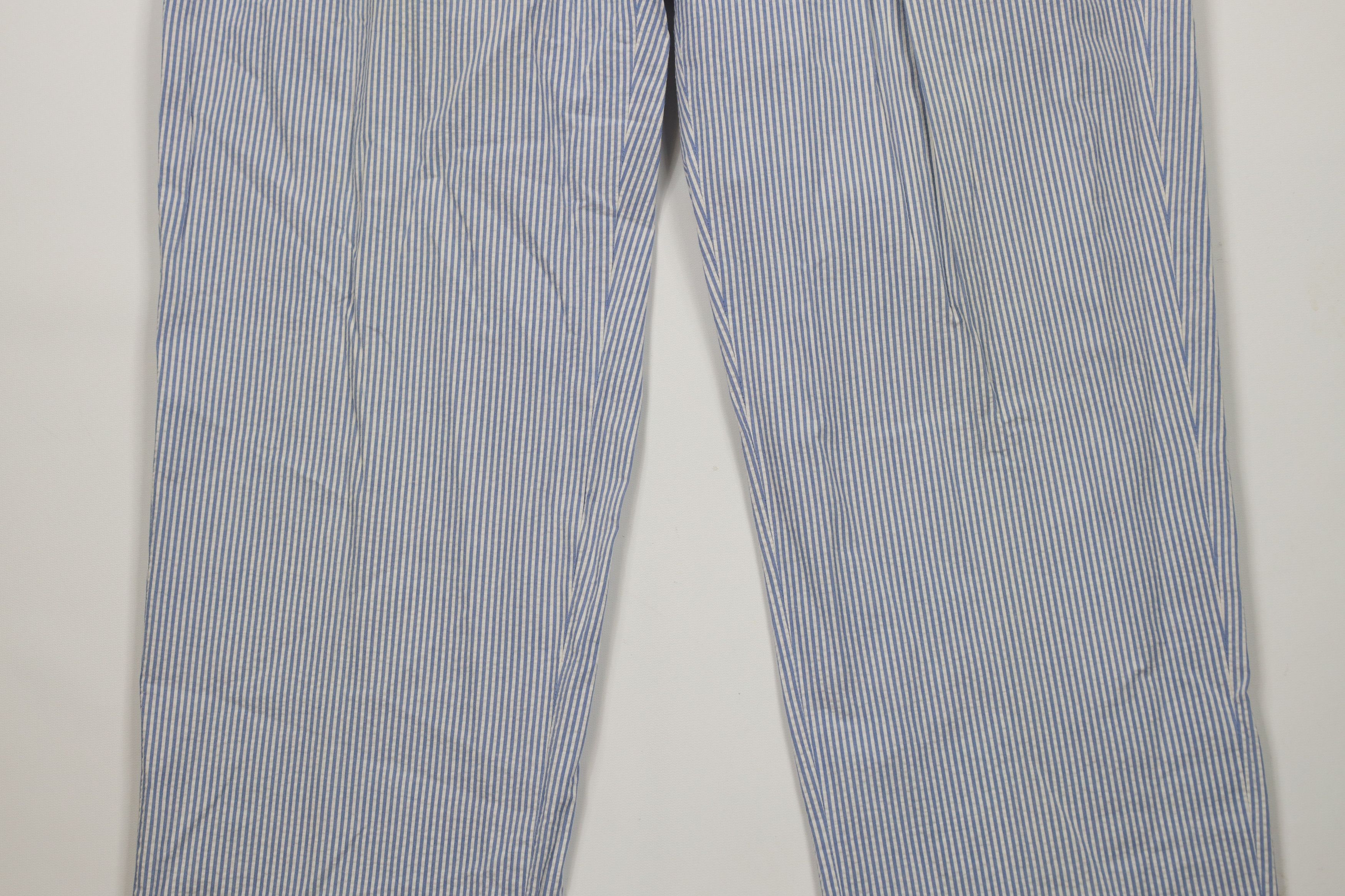 Ralph Lauren × Vintage Vintage 90s Ralph Lauren Seersucker Wide Leg Chino Pants Size US 36 / EU 52 - 3 Thumbnail