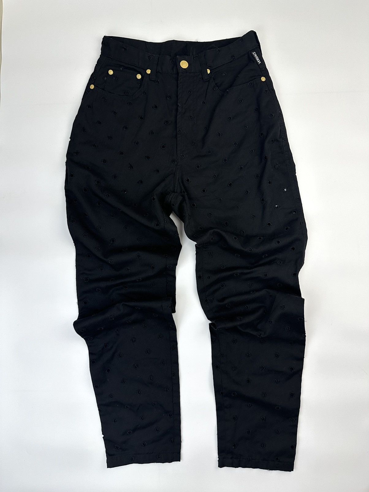 Versace Jeans Couture VERSACE Jeans Couture Perforated Pants Size 28" / US 6 / IT 42 - 1 Thumbnail