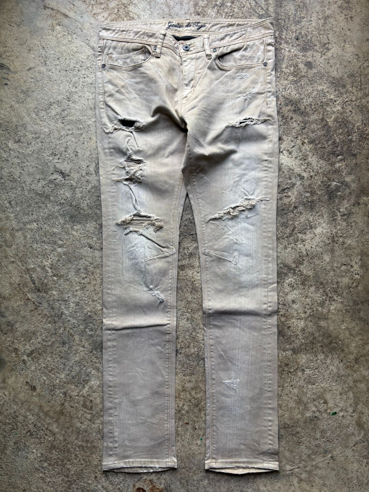 GOSTAR DE FUGA 2000s Gostar De Fuga Distressed Skinny Jeans Size US 30 / EU 46 - 1 Thumbnail