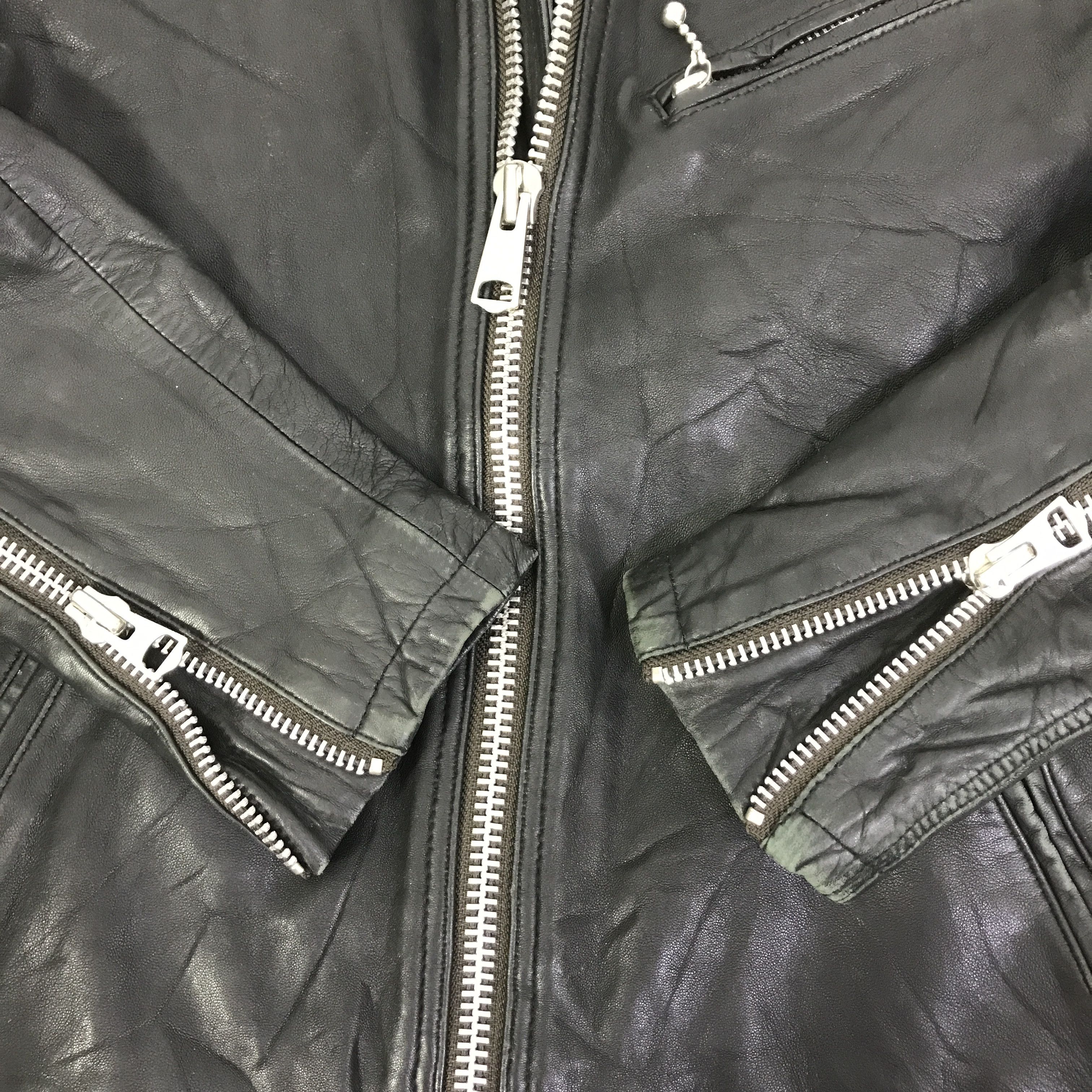 If Six Was Nine GOTHIC PUNK AMERICAN RAG CIE LEATHER JACKET K102B20 Size US S / EU 44-46 / 1 - 9 Thumbnail