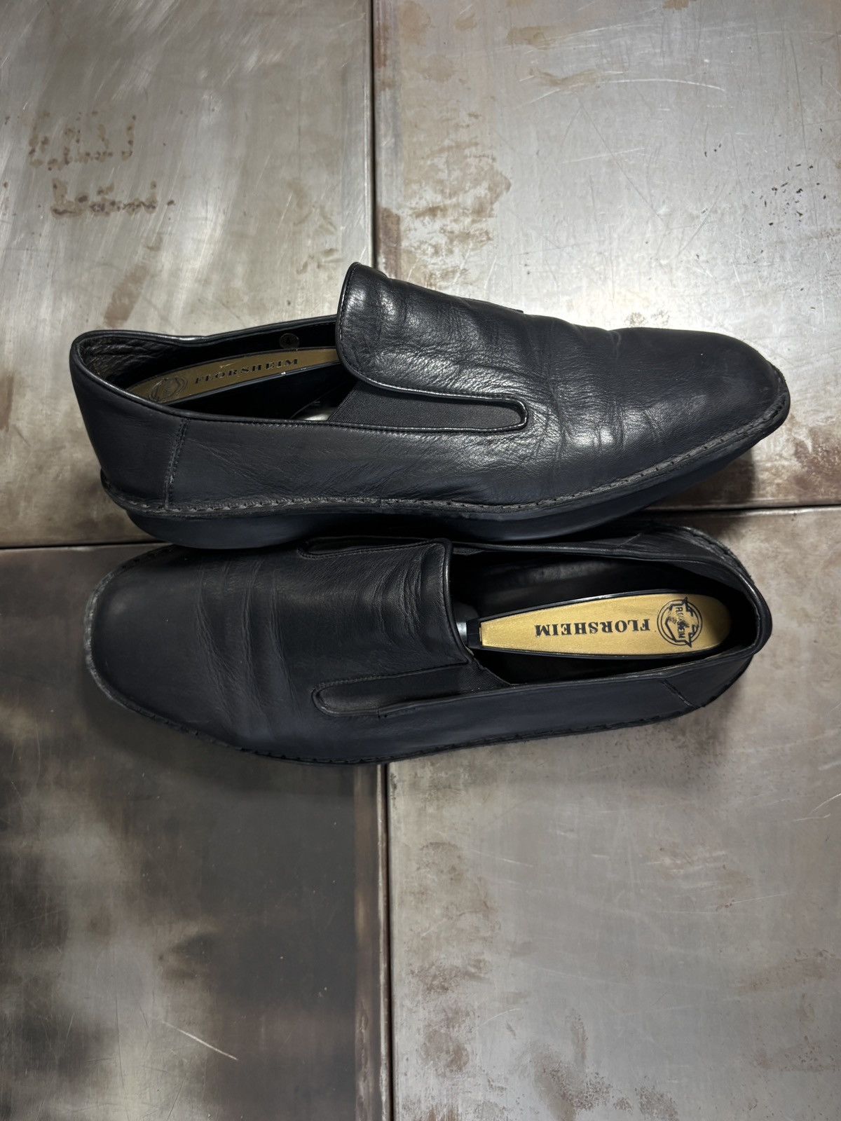 Bruno Bordese 2000s Clone by Bruno Bordese Leather Loafers Designer Square Size US 12 / EU 45 - 1 Thumbnail