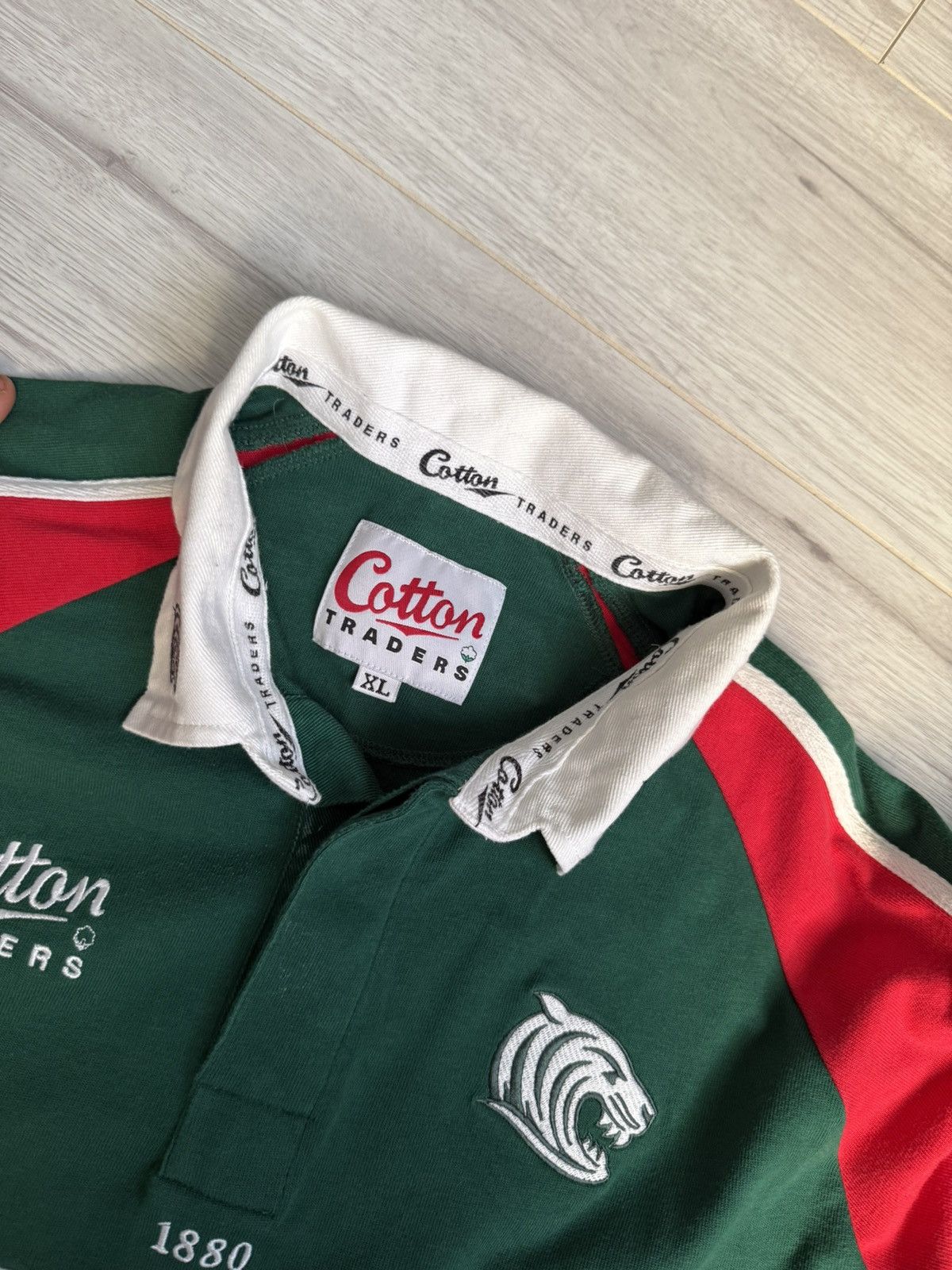 Cotton Traders Vintage Leicester Tigers Rugby Shirt 2004 Bradstone Size US XL / EU 56 / 4 - 5 Thumbnail