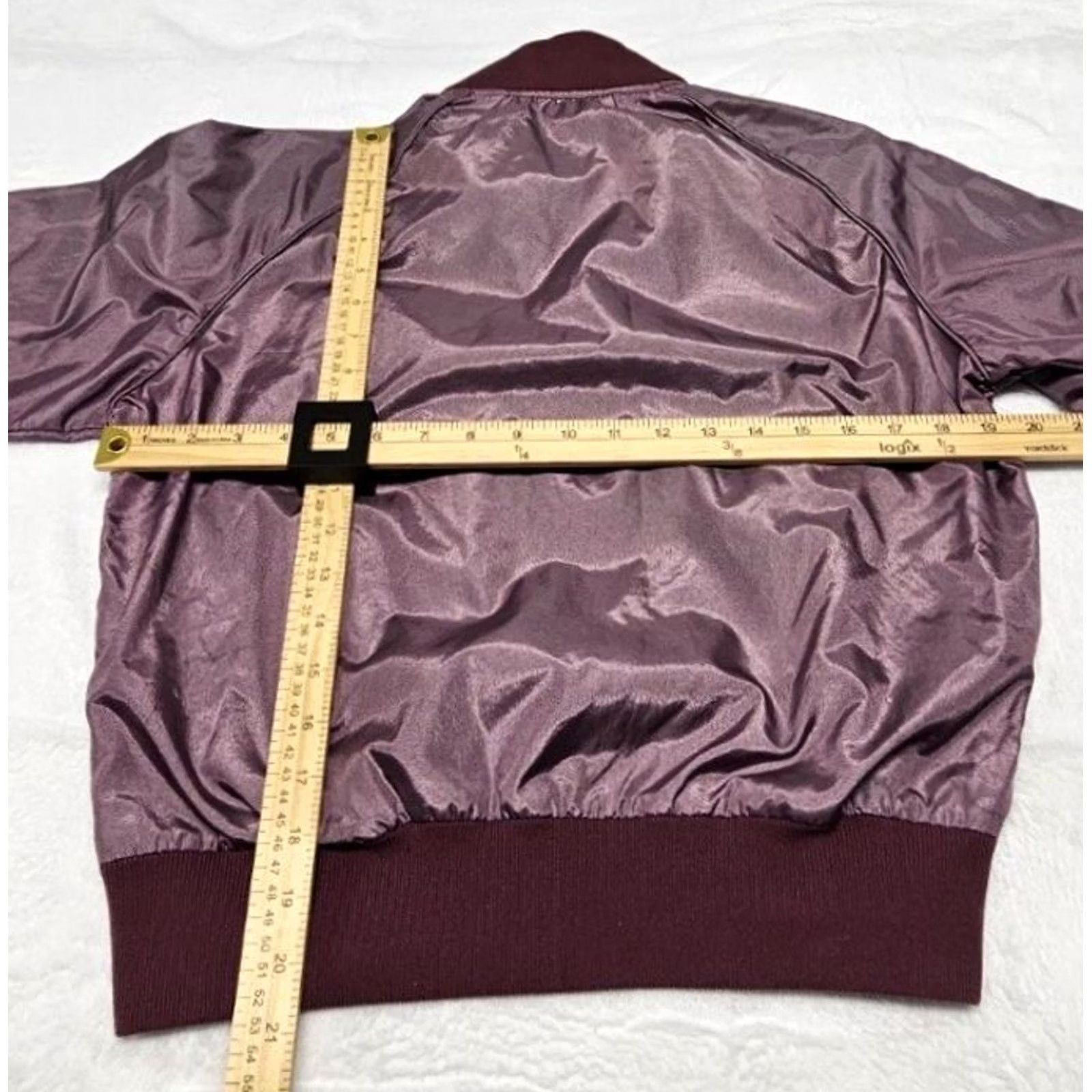 Etro VINTAGE Emrik Nylon Bomber Jacket Iridescent Purple Womens S Cropped Satin Retro 80s Mens Womens Girls Boys Size S / US 4 / IT 40 - 6 Thumbnail