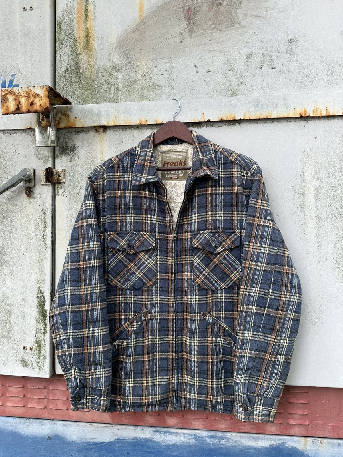 Vintage 👹Vintage Freaks Fleece Lined Flannel Jacket Size US M / EU 48-50 / 2 - 1 Thumbnail