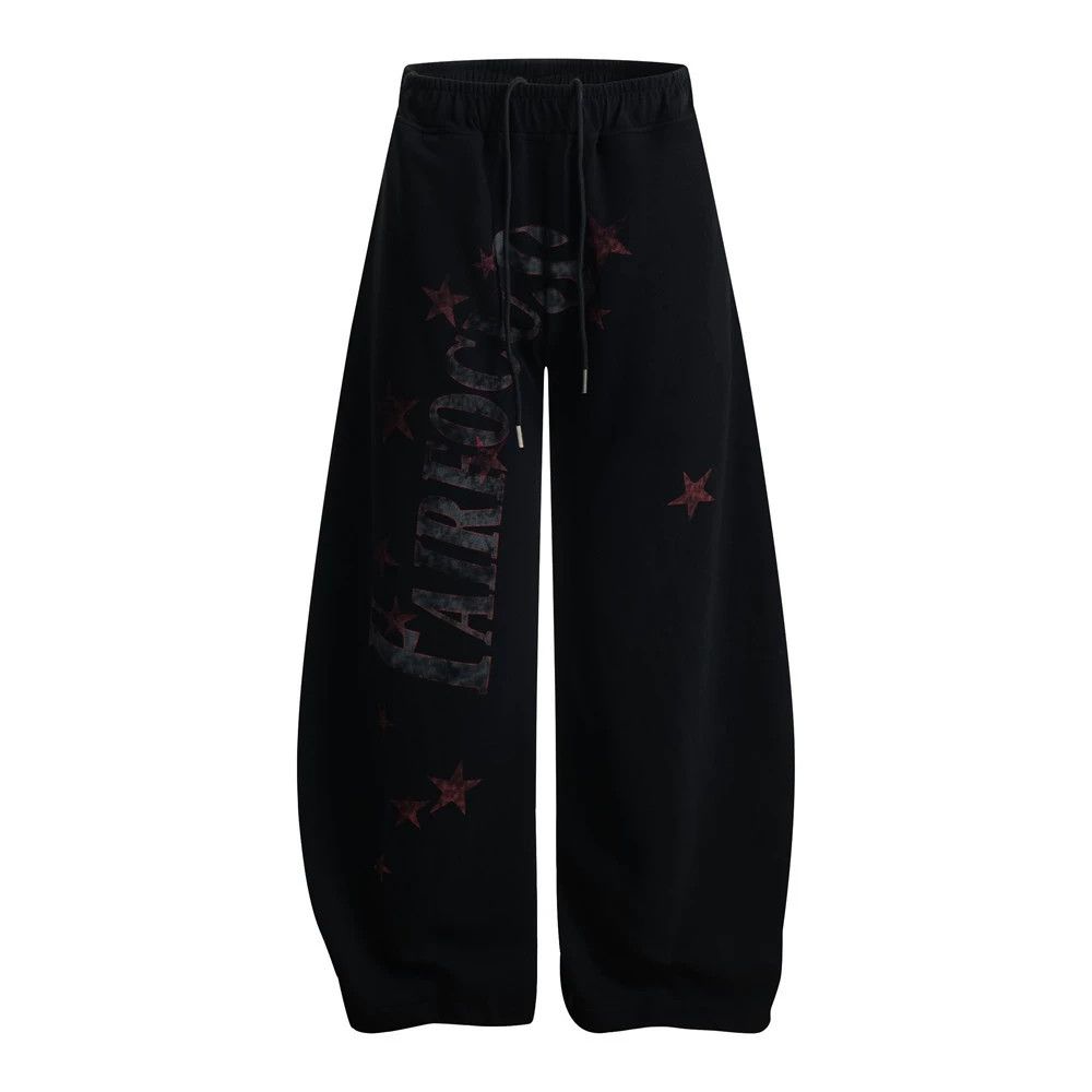 Vintage Men's loose wide-leg star graffiti casual scimitar trousers Size US 32 / EU 48 - 1 Thumbnail
