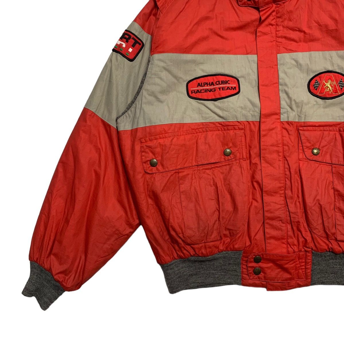 Japanese Brand Vintage Alpha Cubic Racing Team Motorcycle Jacket Size US L / EU 52-54 / 3 - 2 Thumbnail