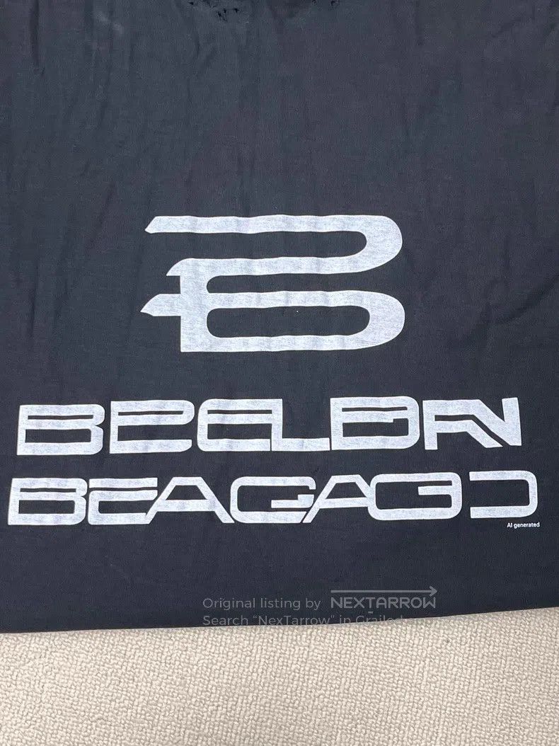 Balenciaga Balenciaga Logo Letter Print Round Neck Short Sleeve T-Shi Size US L / EU 52-54 / 3 - 3 Thumbnail