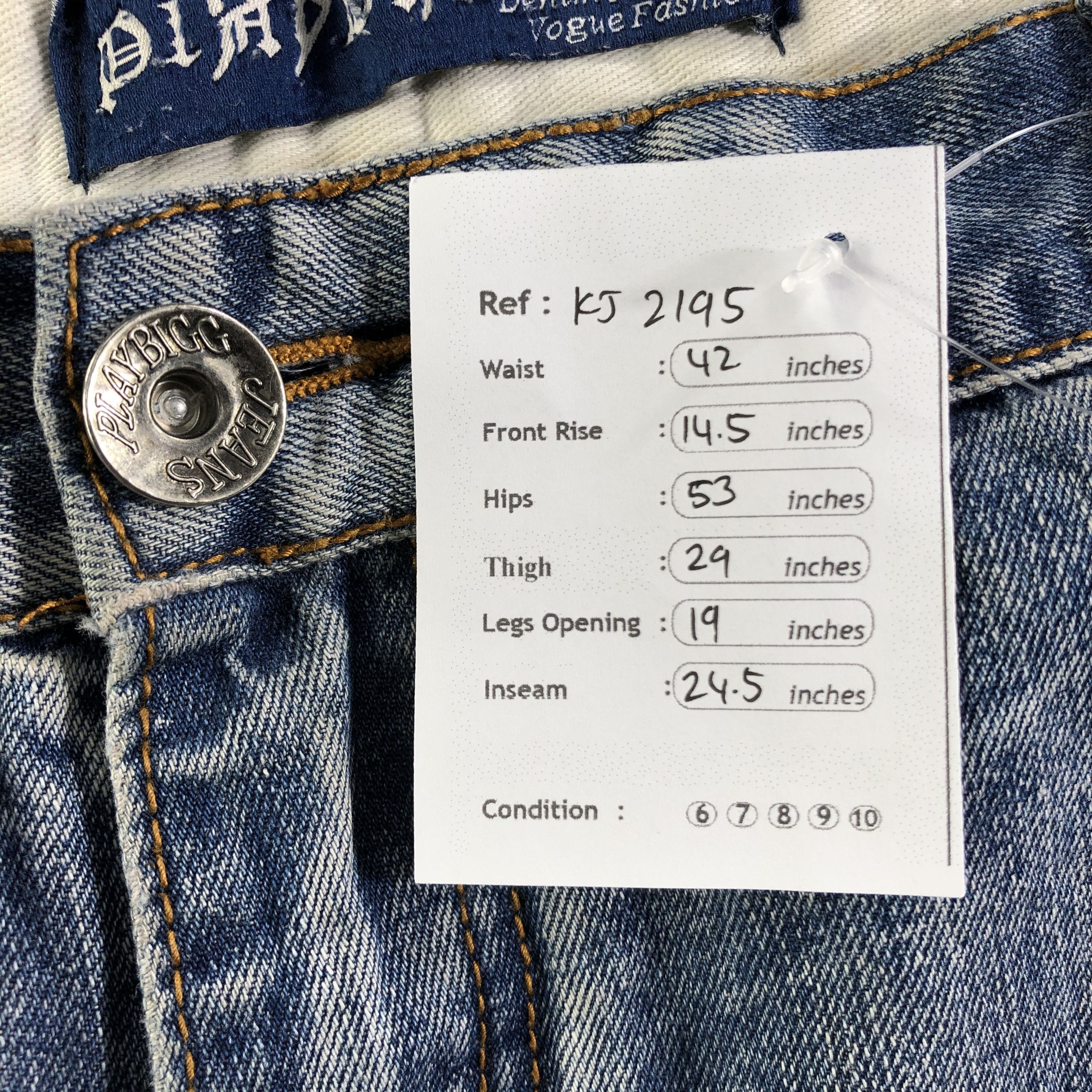 Japanese Brand Play Bigg Jeans Cargo Jeans Short Pants Denim KJ2195 Size US 42 / EU 58 - 11 Thumbnail
