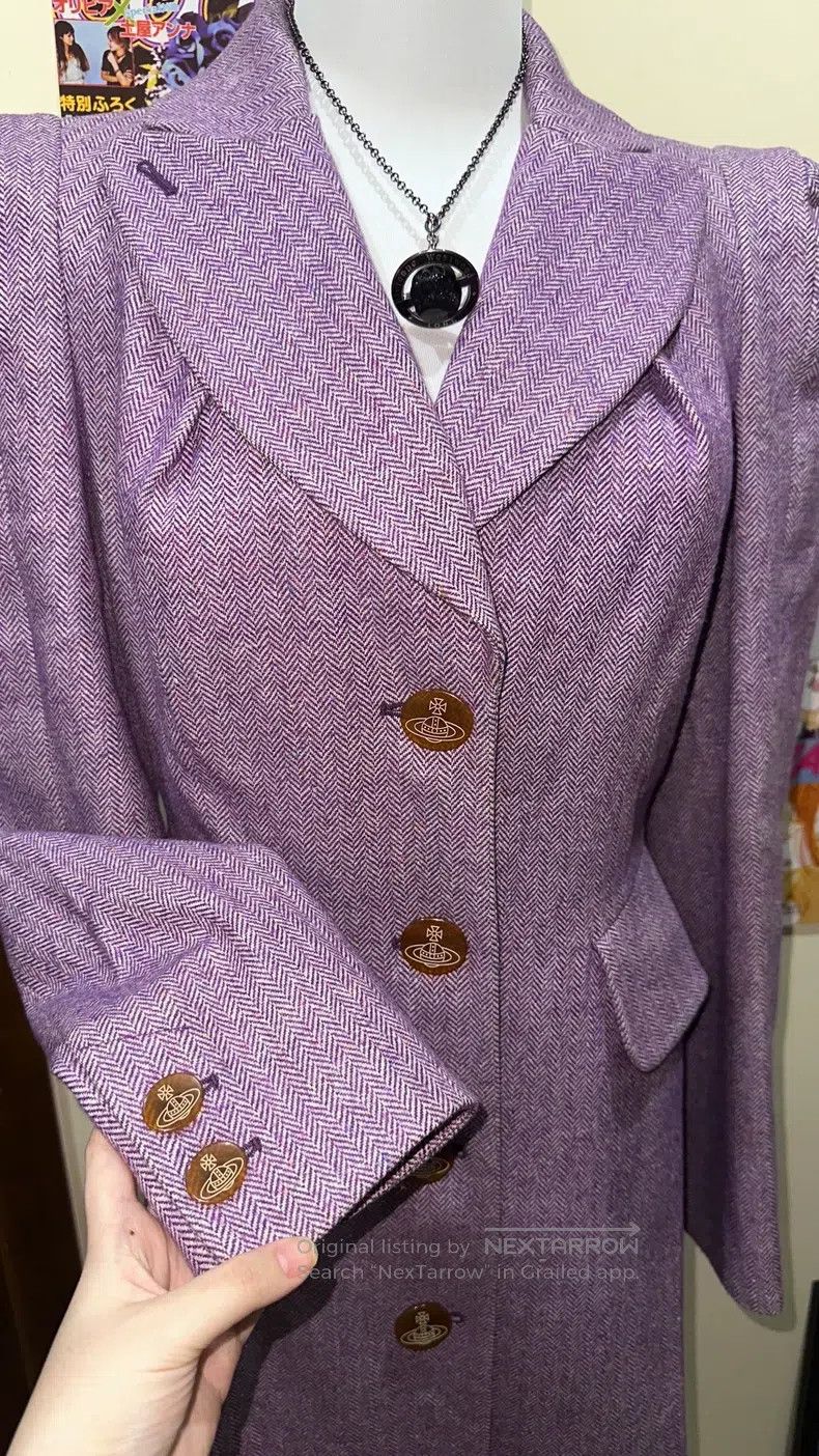 Vivienne Westwood Vivienne Westwood Purple wool overcoat Size XS / US 0-2 / IT 36-38 - 3 Thumbnail