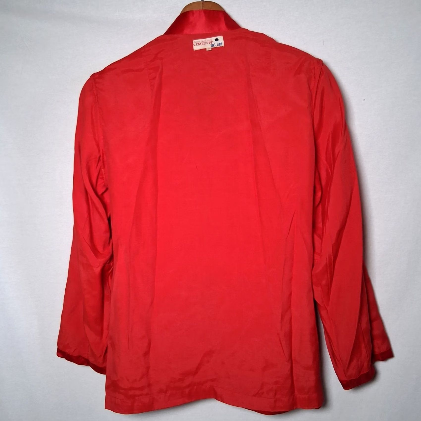 Vintage VINTAGE Asian Silk Jacket Women 34 Red Floral Embroidered Lined Traditional Ethnic READ Size XXS / US 00 / IT 34 - 3 Thumbnail