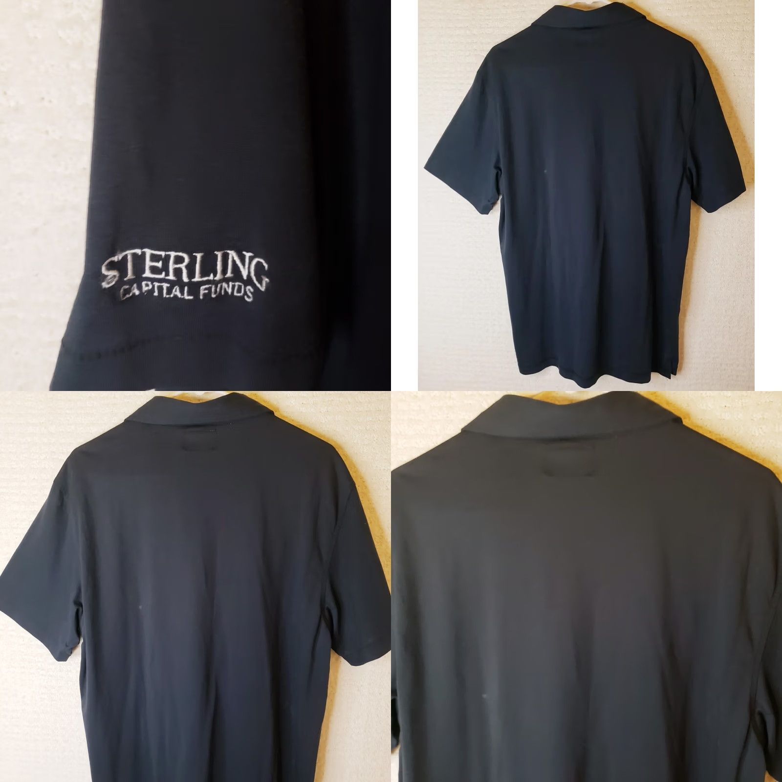 Vintage LinkSoul Men's L Black Short Sleeve Polo Shirt w Pocket Logos Size US L / EU 52-54 / 3 - 8 Thumbnail