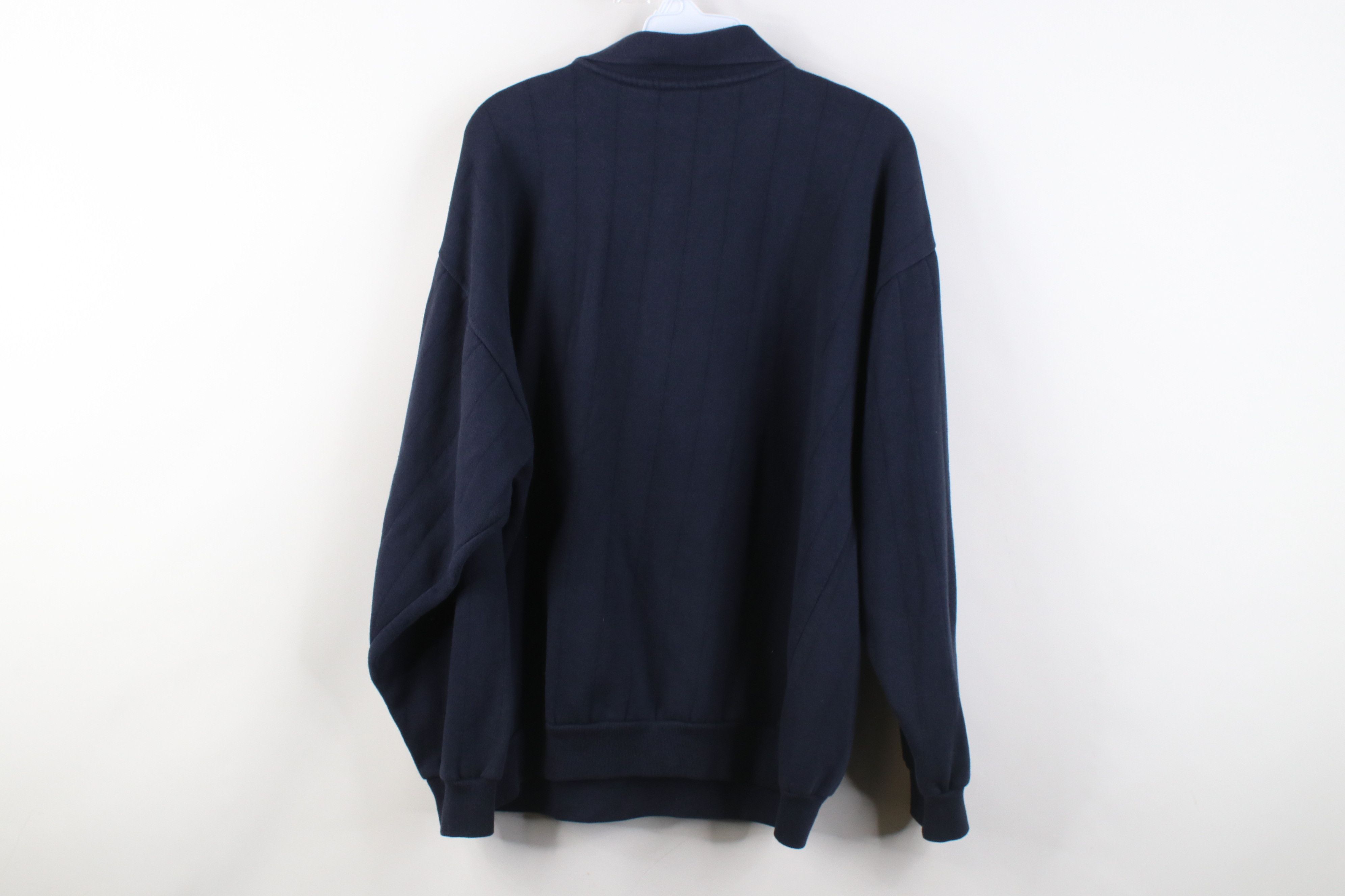 Vintage Vintage 90s Streetwear Ribbed Collared Pullover Sweatshirt Size US L / EU 52-54 / 3 - 11 Thumbnail