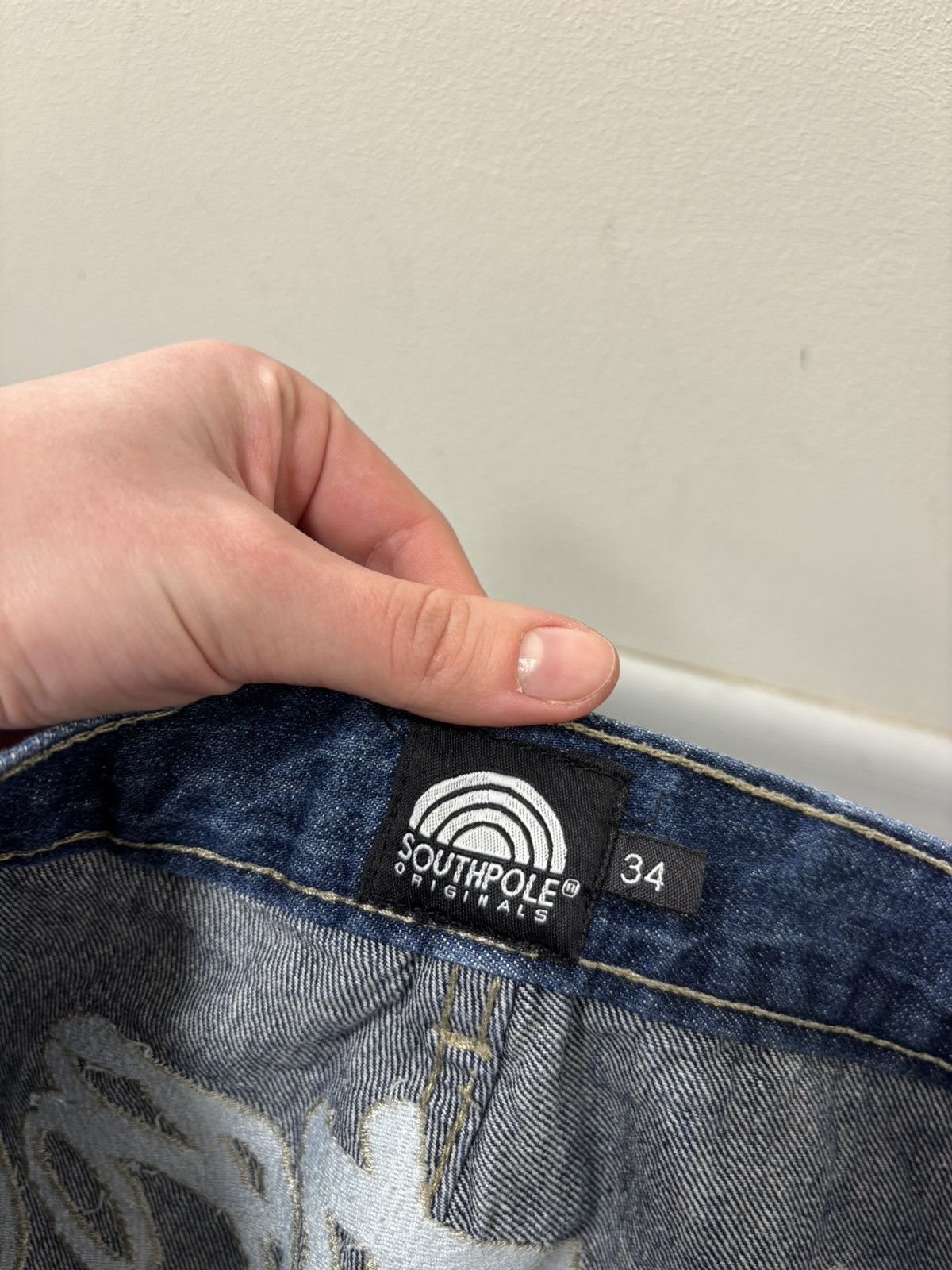 Southpole Vintage Southpole Y2K Big Embroidered Logo Blue Baggy Jeans Size US 34 / EU 50 - 14 Thumbnail
