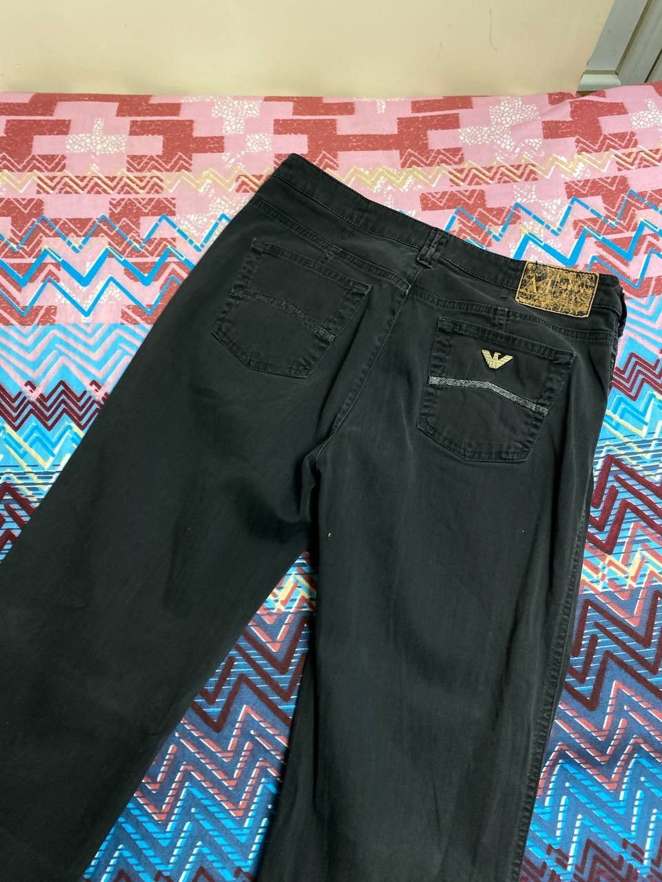Armani vintage black denim pants Y2K Armani jeans streetwear Size US 30 / EU 46 - 18 Thumbnail