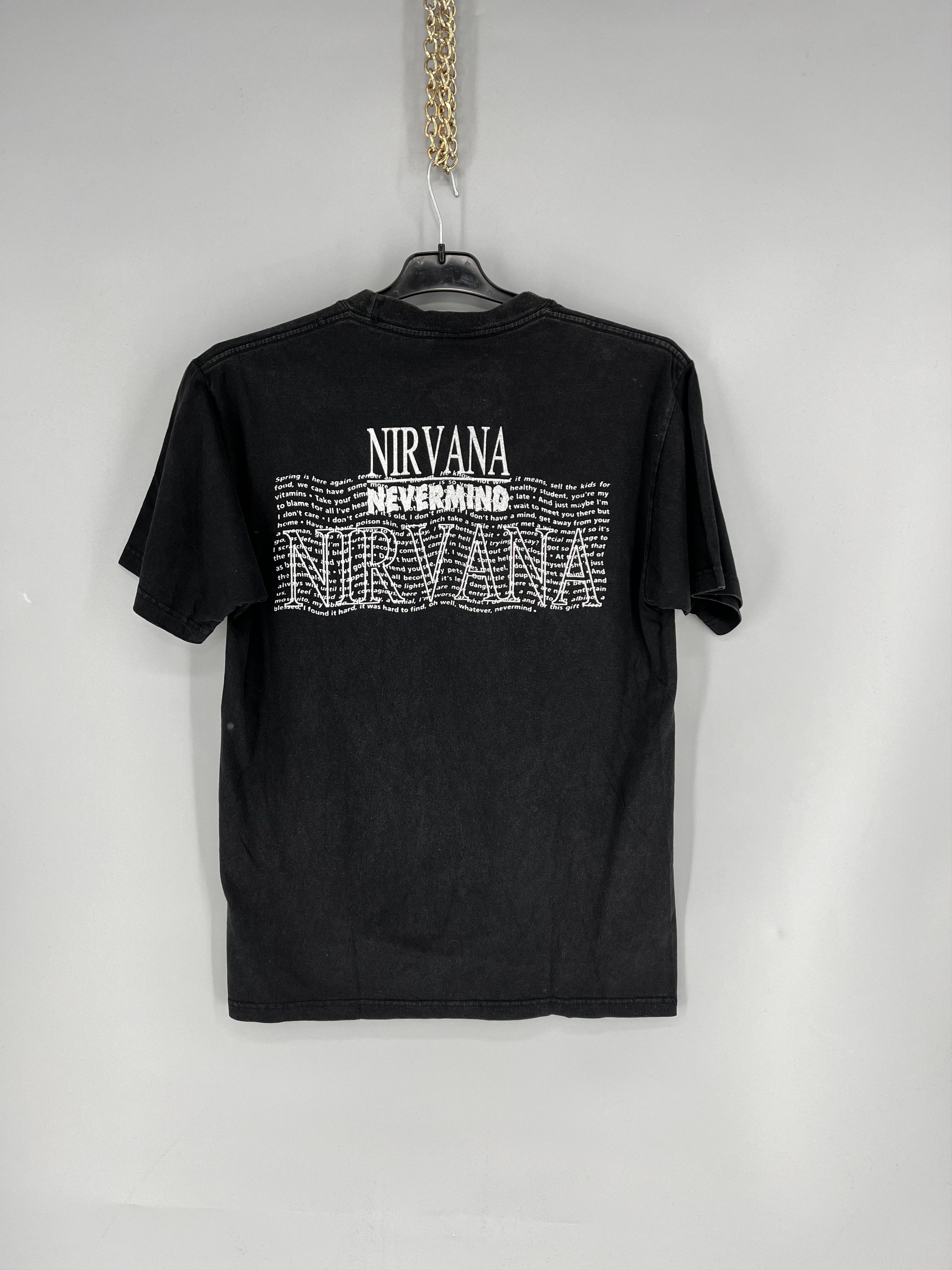 Band Tees Vintage Nirvana NEVERMIND Bootleg Band Shirt Size US M / EU 48-50 / 2 - 11 Thumbnail